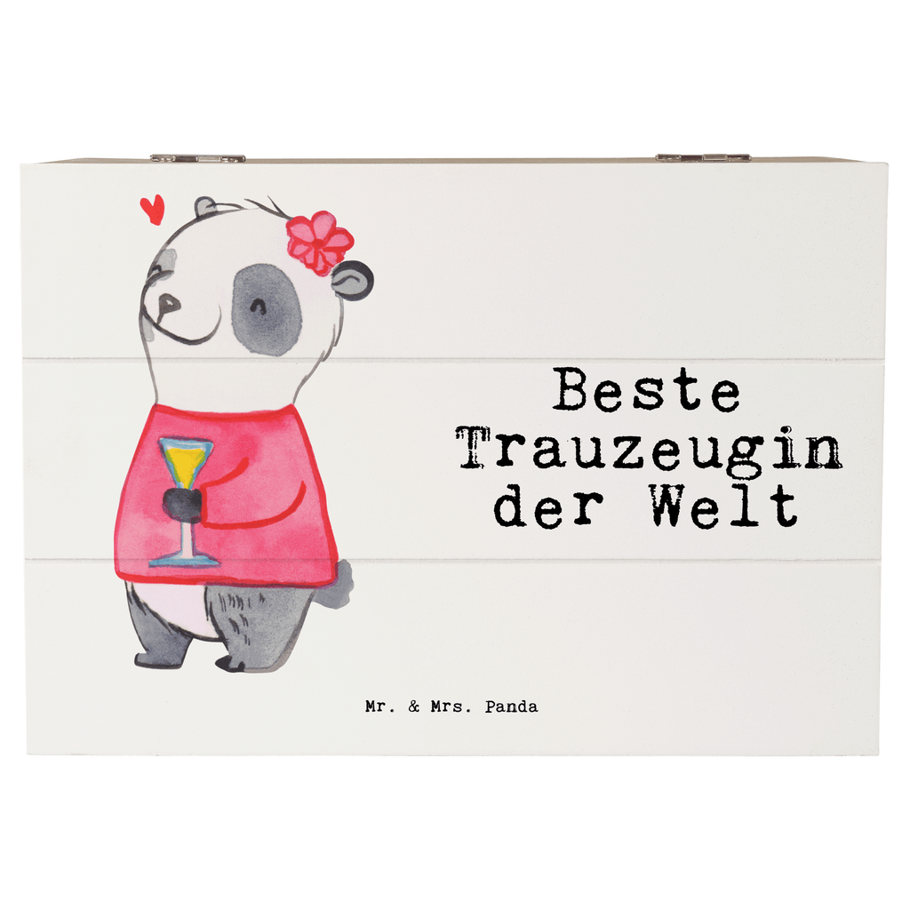 Holzkiste Panda Beste Trauzeugin der Welt Trauzeugin, Trauhzeugin, Freundin, Hochzeit, Heirat, JGA, Trauung, Kirche, Standesamt, Dankeschön, Standesamt, Braut Holzkiste, Kiste, Schatzkiste, Truhe, Schatulle, XXL,  Erinnerungsbox, Erinnerungskiste, Dekokiste, Aufbewahrungsbox  für, Dankeschön, Geschenk, Schenken, Geburtstag, Geburtstagsgeschenk, Geschenkidee, Danke, Bedanken, Mitbringsel, Freude machen, Geschenktipp