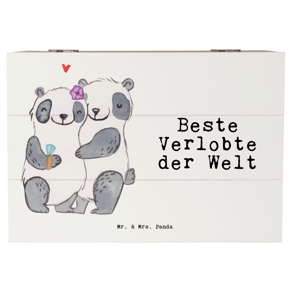 Holzkiste Panda Beste Verlobte der Welt Verlobte, Verloben, Verlobung, Traumfrau, Frau, Freundin, Ehefrau, Zukünftige, Hochzeit, Ehe,  Holzkiste, Kiste, Schatzkiste, Truhe, Schatulle, XXL,  Erinnerungsbox, Erinnerungskiste, Dekokiste, Aufbewahrungsbox  für, Dankeschön, Geschenk, Schenken, Geburtstag, Geburtstagsgeschenk, Geschenkidee, Danke, Bedanken, Mitbringsel, Freude machen, Geschenktipp