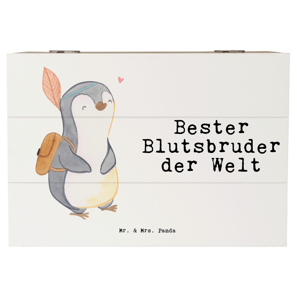 Holzkiste Pinguin Bester Blutsbruder der Welt Holzkiste, Kiste, Schatzkiste, Truhe, Schatulle, XXL, Erinnerungsbox, Erinnerungskiste, Dekokiste, Aufbewahrungsbox, für, Dankeschön, Geschenk, Schenken, Geburtstag, Geburtstagsgeschenk, Geschenkidee, Danke, Bedanken, Mitbringsel, Freude machen, Geschenktipp, Blutsbruder, Blutsgeschwister, Freund, Brüder, Geschwister, Bruderherz, Brother, Familie, Kleinigkeit, Bester, Sido