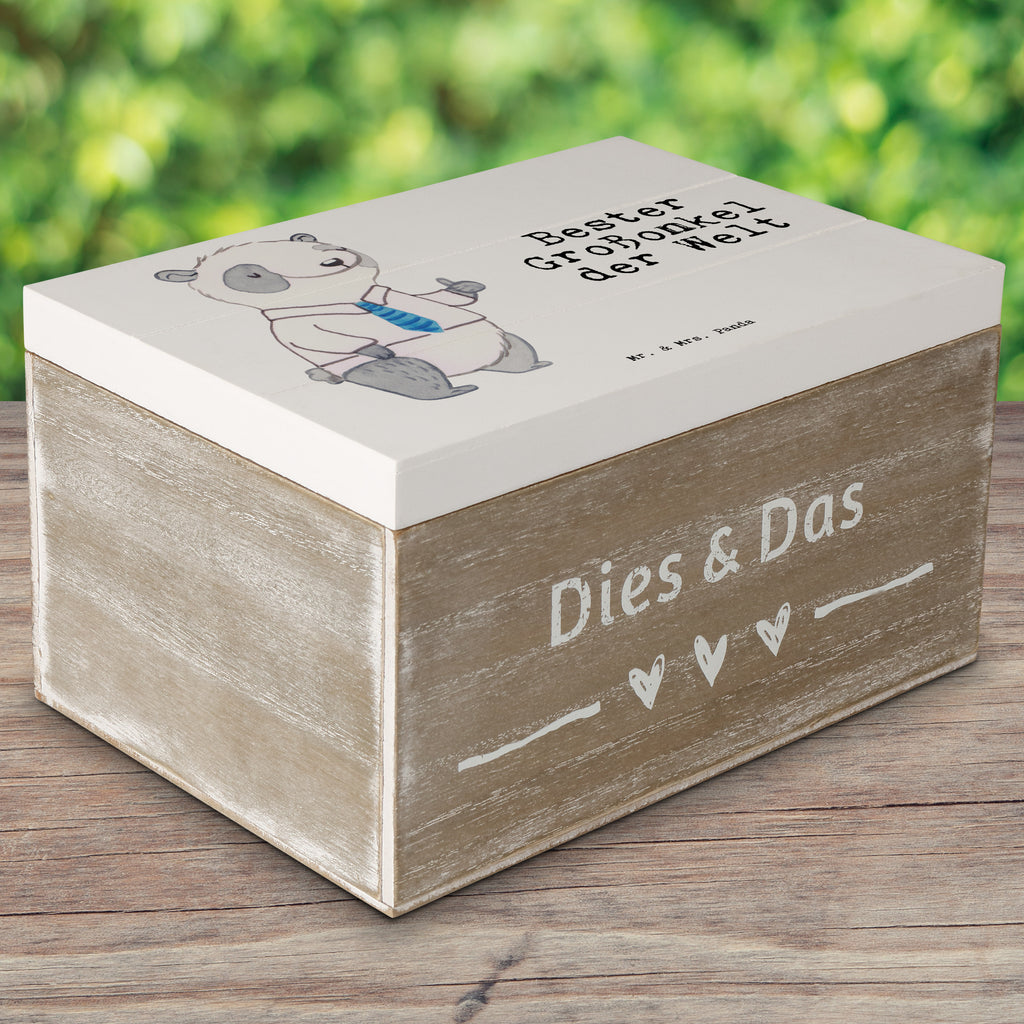 Holzkiste Panda Bester Großonkel der Welt Holzkiste, Kiste, Schatzkiste, Truhe, Schatulle, XXL, Erinnerungsbox, Erinnerungskiste, Dekokiste, Aufbewahrungsbox, für, Dankeschön, Geschenk, Schenken, Geburtstag, Geburtstagsgeschenk, Geschenkidee, Danke, Bedanken, Mitbringsel, Freude machen, Geschenktipp, Großonkel, Onkel
