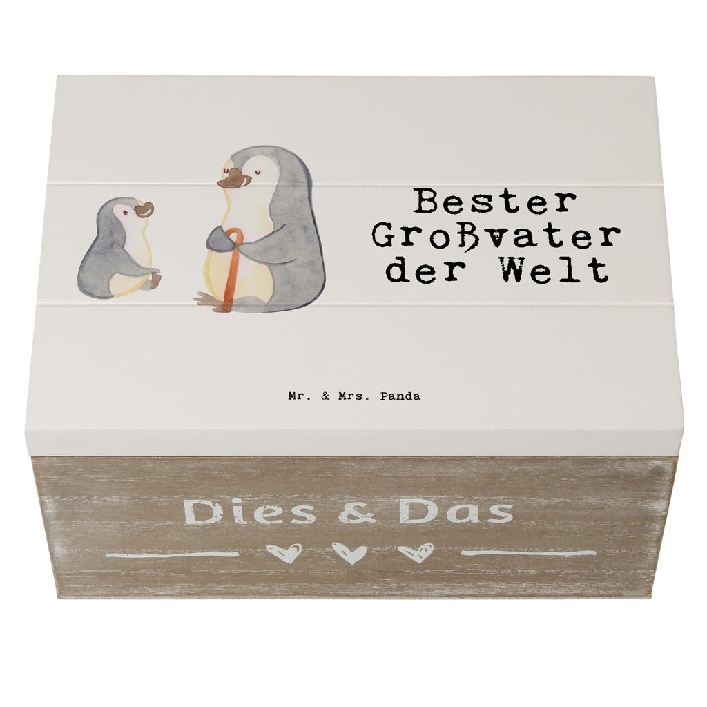 Holzkiste Pinguin Bester Großvater der Welt Großvater, Grossvater, Opa, Opi. Großpapa, Großeltern, enkel, Enkelin, Enkelkind, Geschenk, Geburtstag, Kleinigkeit, Oppa, Oppi, Bester, Mitbringsel Holzkiste, Kiste, Schatzkiste, Truhe, Schatulle, XXL,  Erinnerungsbox, Erinnerungskiste, Dekokiste, Aufbewahrungsbox  für, Dankeschön, Geschenk, Schenken, Geburtstag, Geburtstagsgeschenk, Geschenkidee, Danke, Bedanken, Mitbringsel, Freude machen, Geschenktipp