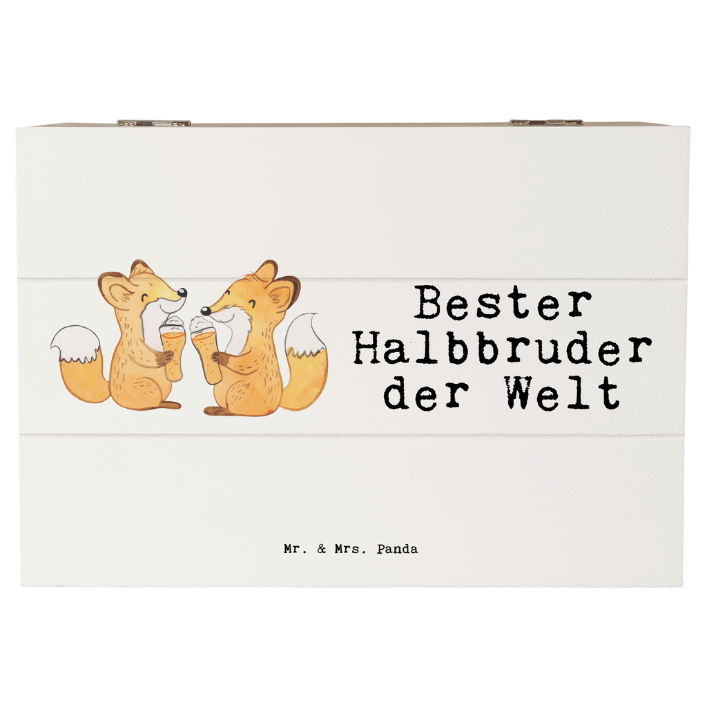 Holzkiste Fuchs Bester Halbbruder der Welt Holzkiste, Kiste, Schatzkiste, Truhe, Schatulle, XXL, Erinnerungsbox, Erinnerungskiste, Dekokiste, Aufbewahrungsbox, für, Dankeschön, Geschenk, Schenken, Geburtstag, Geburtstagsgeschenk, Geschenkidee, Danke, Bedanken, Mitbringsel, Freude machen, Geschenktipp, Halbbruder, Stiefbruder, Stief, Stiefgeschwister, Bruder, Brudi, Geschwister, Bruderherz, Schwester, Familie, Kleinigkeit, Brother, Bester, Sohn