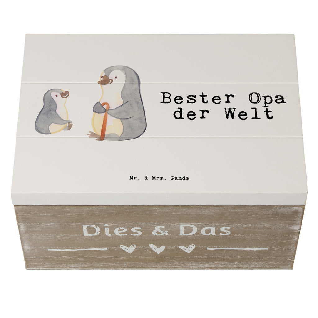 Holzkiste Pinguin Bester Opa der Welt Großvater, Grossvater, Opa, Opi. Großpapa, Großeltern, Enkel, Enkelin, Enkelkind, Geschenk, Geburtstag, Kleinigkeit, Oppa, Oppi, Bester, Mitbringsel Holzkiste, Kiste, Schatzkiste, Truhe, Schatulle, XXL,  Erinnerungsbox, Erinnerungskiste, Dekokiste, Aufbewahrungsbox  für, Dankeschön, Geschenk, Schenken, Geburtstag, Geburtstagsgeschenk, Geschenkidee, Danke, Bedanken, Mitbringsel, Freude machen, Geschenktipp