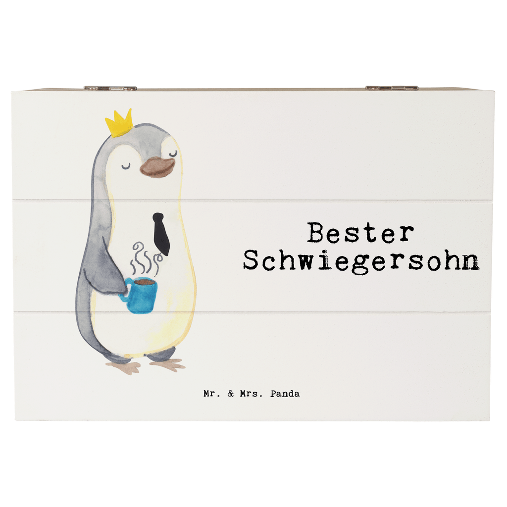 Holzkiste Pinguin Bester Schwiegersohn Schwiegersohn, Tochter, Ehefrau des Sohns, Frau, angeheiratet, Hochzeit, Heirat, Dankeschön Holzkiste, Kiste, Schatzkiste, Truhe, Schatulle, XXL,  Erinnerungsbox, Erinnerungskiste, Dekokiste, Aufbewahrungsbox  für, Dankeschön, Geschenk, Schenken, Geburtstag, Geburtstagsgeschenk, Geschenkidee, Danke, Bedanken, Mitbringsel, Freude machen, Geschenktipp