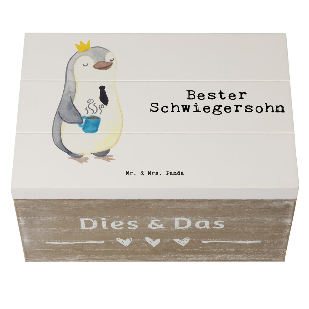 Holzkiste Pinguin Bester Schwiegersohn Schwiegersohn, Tochter, Ehefrau des Sohns, Frau, angeheiratet, Hochzeit, Heirat, Dankeschön Holzkiste, Kiste, Schatzkiste, Truhe, Schatulle, XXL,  Erinnerungsbox, Erinnerungskiste, Dekokiste, Aufbewahrungsbox  für, Dankeschön, Geschenk, Schenken, Geburtstag, Geburtstagsgeschenk, Geschenkidee, Danke, Bedanken, Mitbringsel, Freude machen, Geschenktipp