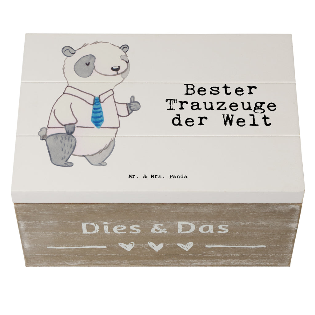 Holzkiste Panda Bester Trauzeuge der Welt Trauzeuge, Trauhzeuge, Hochzeit, Heirat, JGA, Trauung, Kirche, Standesamt, Dankeschön, Standesamt, Braut, Bräutigam Holzkiste, Kiste, Schatzkiste, Truhe, Schatulle, XXL,  Erinnerungsbox, Erinnerungskiste, Dekokiste, Aufbewahrungsbox  für, Dankeschön, Geschenk, Schenken, Geburtstag, Geburtstagsgeschenk, Geschenkidee, Danke, Bedanken, Mitbringsel, Freude machen, Geschenktipp