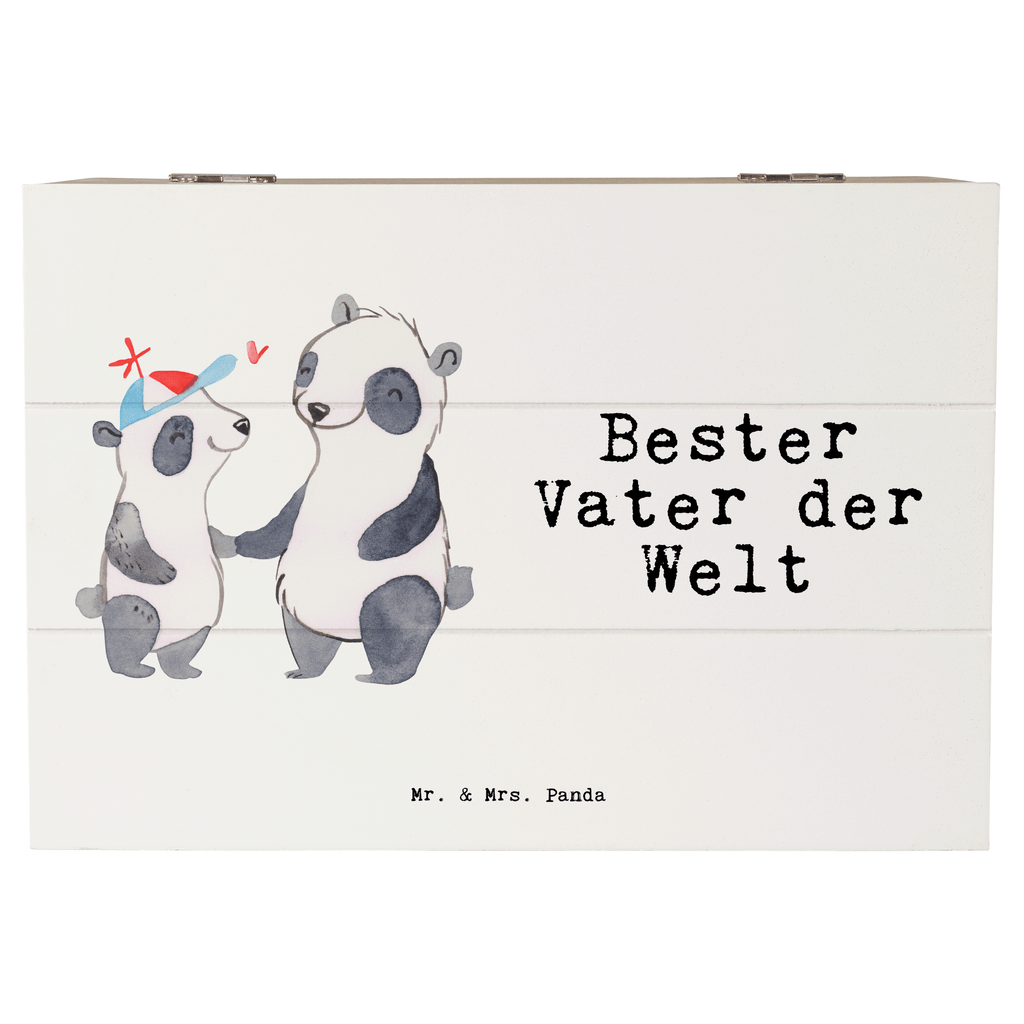 Holzkiste Panda Bester Vater der Welt Vater, Papa, Dad, Daddy, Paps, Papi, Vati, Eltern, Geschenk Vater, Mann, Familie, Bester, Dankeschön, Kleinigkeit Holzkiste, Kiste, Schatzkiste, Truhe, Schatulle, XXL,  Erinnerungsbox, Erinnerungskiste, Dekokiste, Aufbewahrungsbox  für, Dankeschön, Geschenk, Schenken, Geburtstag, Geburtstagsgeschenk, Geschenkidee, Danke, Bedanken, Mitbringsel, Freude machen, Geschenktipp