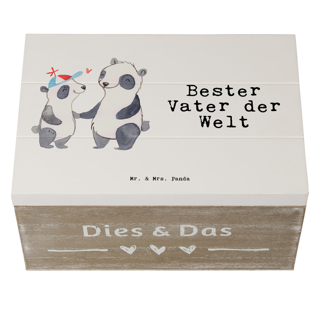 Holzkiste Panda Bester Vater der Welt Vater, Papa, Dad, Daddy, Paps, Papi, Vati, Eltern, Geschenk Vater, Mann, Familie, Bester, Dankeschön, Kleinigkeit Holzkiste, Kiste, Schatzkiste, Truhe, Schatulle, XXL,  Erinnerungsbox, Erinnerungskiste, Dekokiste, Aufbewahrungsbox  für, Dankeschön, Geschenk, Schenken, Geburtstag, Geburtstagsgeschenk, Geschenkidee, Danke, Bedanken, Mitbringsel, Freude machen, Geschenktipp