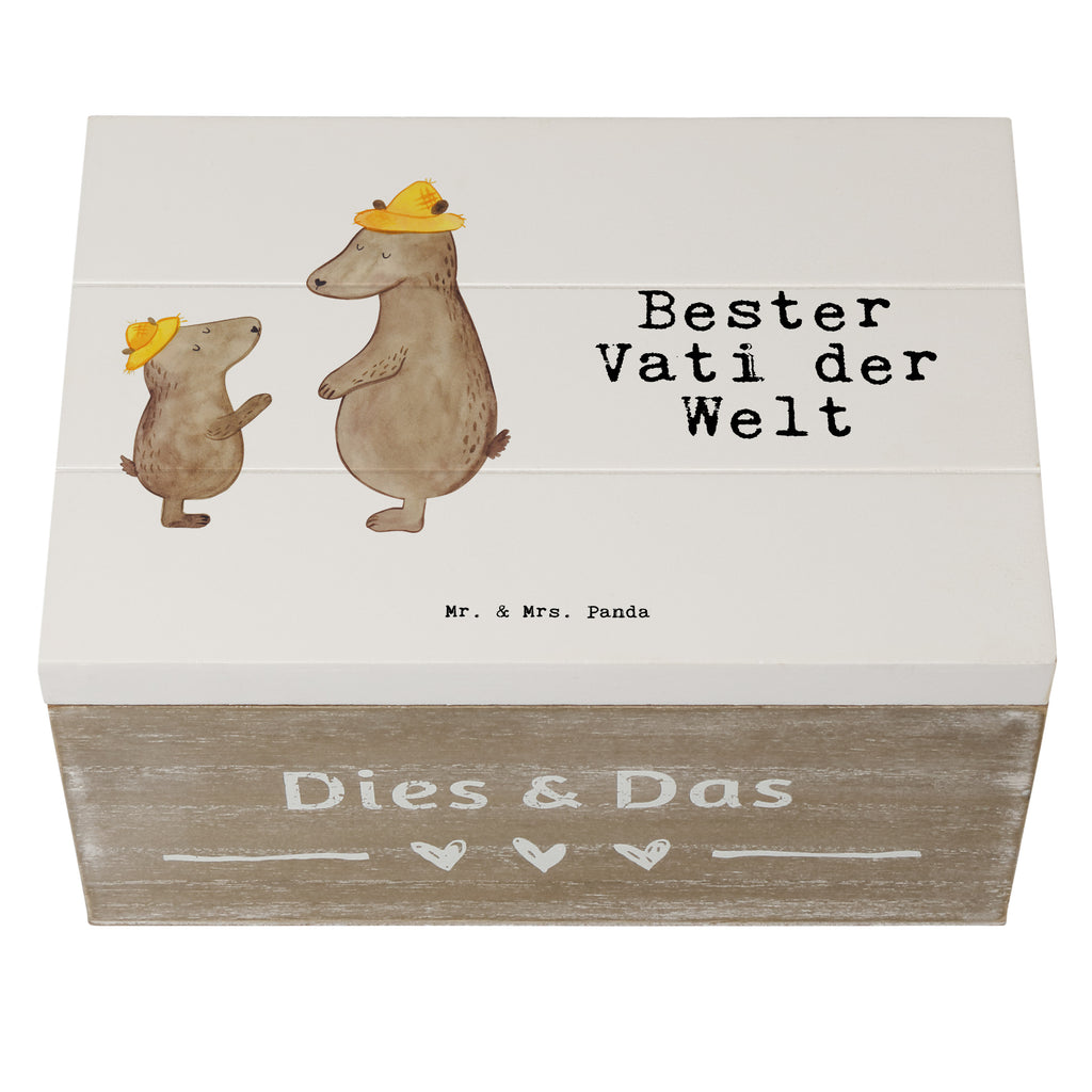 Holzkiste Bär Bester Vati der Welt Vater, Papa, Dad, Daddy, Paps, Papi, Vati, Eltern, Geschenk Vater, Mann, Familie, Bester, Dankeschön, Kleinigkeit, Geburtstag Holzkiste, Kiste, Schatzkiste, Truhe, Schatulle, XXL,  Erinnerungsbox, Erinnerungskiste, Dekokiste, Aufbewahrungsbox  für, Dankeschön, Geschenk, Schenken, Geburtstag, Geburtstagsgeschenk, Geschenkidee, Danke, Bedanken, Mitbringsel, Freude machen, Geschenktipp