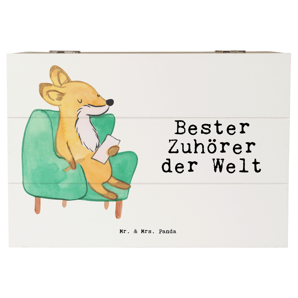 Holzkiste Fuchs Bester Zuhörer der Welt Zuhörer, Freund, Freundin, offenes Ohr, Danke, Dankeschön, Hilfsbereit, Hilfe  Holzkiste, Kiste, Schatzkiste, Truhe, Schatulle, XXL,  Erinnerungsbox, Erinnerungskiste, Dekokiste, Aufbewahrungsbox  für, Dankeschön, Geschenk, Schenken, Geburtstag, Geburtstagsgeschenk, Geschenkidee, Danke, Bedanken, Mitbringsel, Freude machen, Geschenktipp