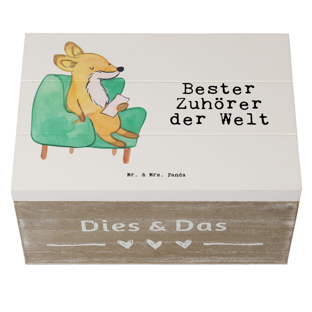 Holzkiste Fuchs Bester Zuhörer der Welt Zuhörer, Freund, Freundin, offenes Ohr, Danke, Dankeschön, Hilfsbereit, Hilfe  Holzkiste, Kiste, Schatzkiste, Truhe, Schatulle, XXL,  Erinnerungsbox, Erinnerungskiste, Dekokiste, Aufbewahrungsbox  für, Dankeschön, Geschenk, Schenken, Geburtstag, Geburtstagsgeschenk, Geschenkidee, Danke, Bedanken, Mitbringsel, Freude machen, Geschenktipp