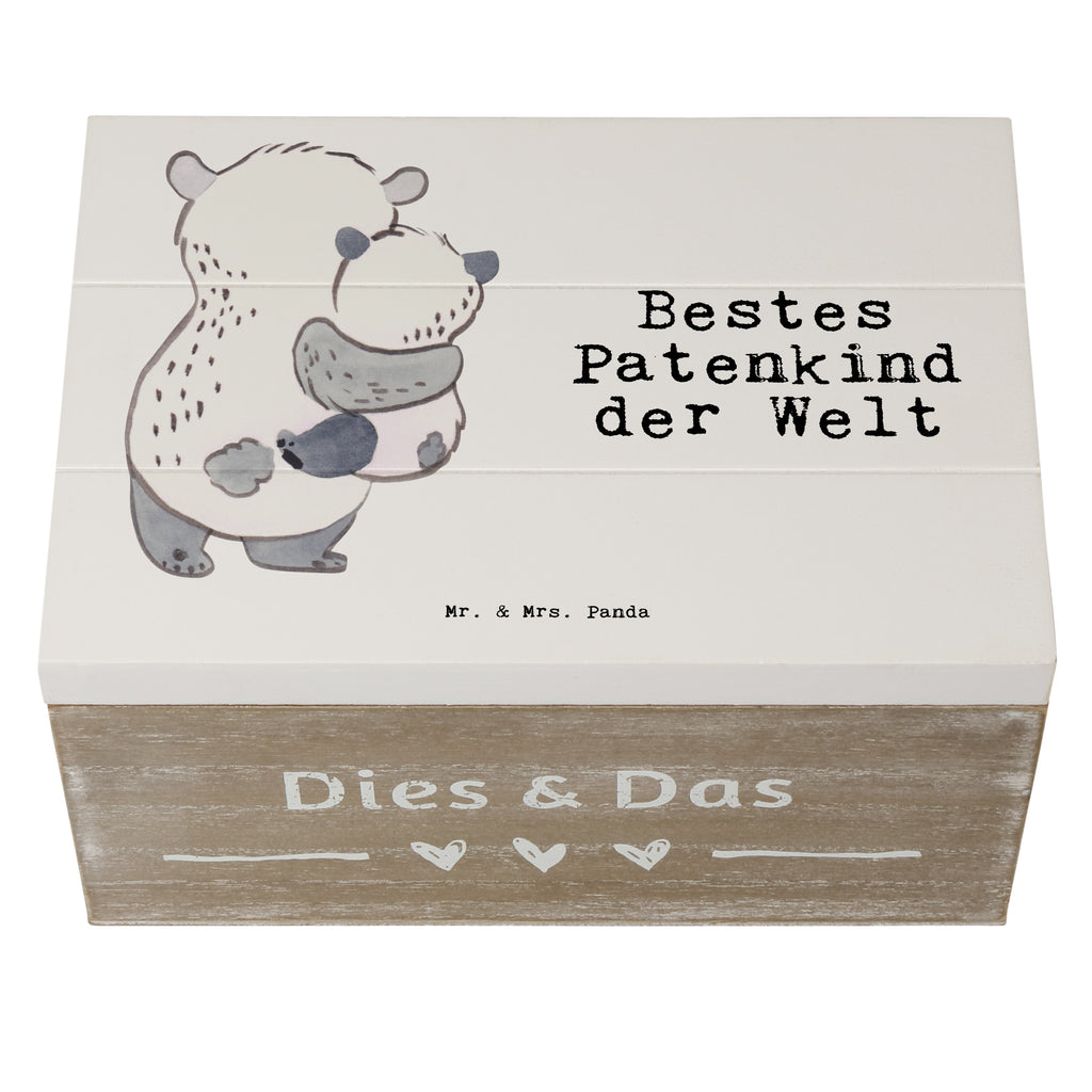 Holzkiste Panda Bestes Patenkind der Welt Patenkind, Paten Kind, Pate, Taufe, Taufgeschenk, Patenonkel, Patentante, Tauffeier, Täufling, Nichte, Neffe Holzkiste, Kiste, Schatzkiste, Truhe, Schatulle, XXL,  Erinnerungsbox, Erinnerungskiste, Dekokiste, Aufbewahrungsbox  für, Dankeschön, Geschenk, Schenken, Geburtstag, Geburtstagsgeschenk, Geschenkidee, Danke, Bedanken, Mitbringsel, Freude machen, Geschenktipp