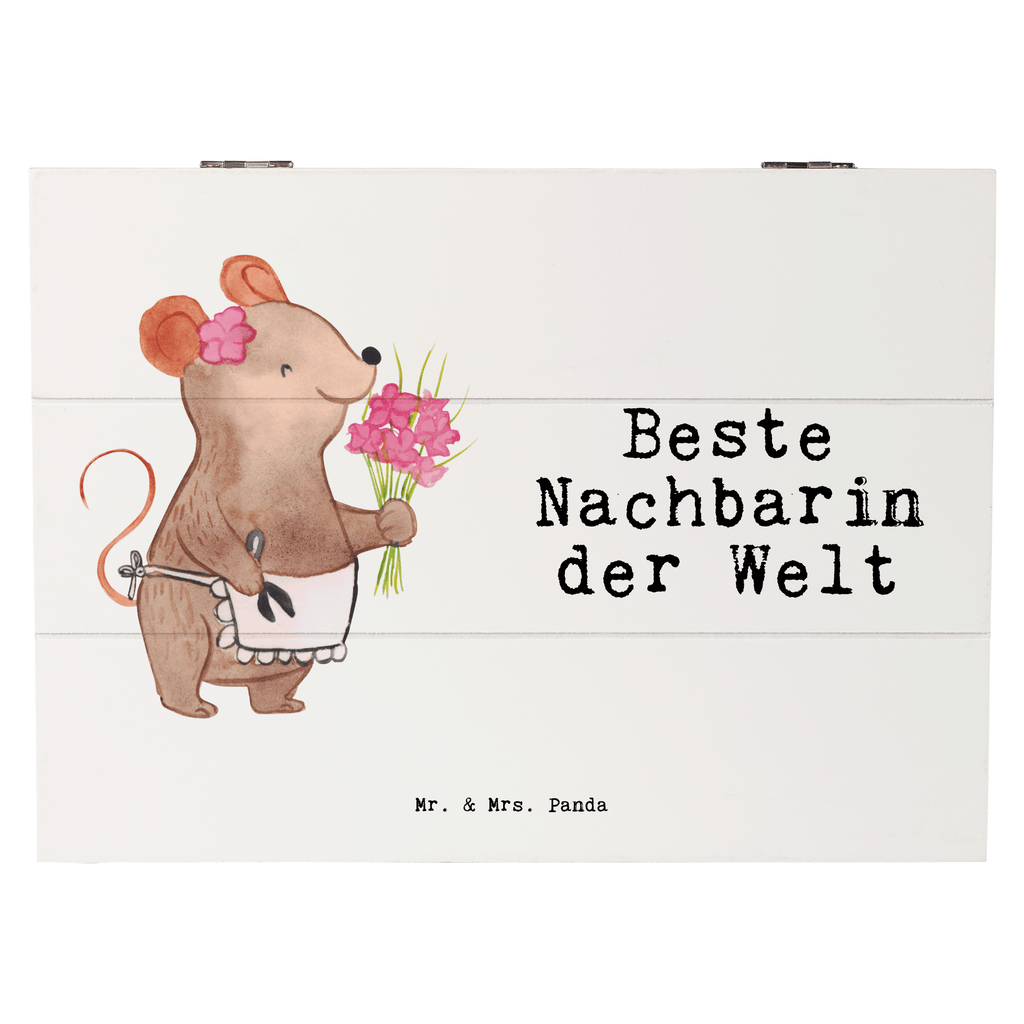 Holzkiste Maus Beste Nachbarin der Welt Nachbarin, Nachbarn, Nachbarschaft, Freundin, Angrenzer, Anwohnerin, Dankeschön, Bewohnerin, Freundschaft   Holzkiste, Kiste, Schatzkiste, Truhe, Schatulle, XXL,  Erinnerungsbox, Erinnerungskiste, Dekokiste, Aufbewahrungsbox  für, Dankeschön, Geschenk, Schenken, Geburtstag, Geburtstagsgeschenk, Geschenkidee, Danke, Bedanken, Mitbringsel, Freude machen, Geschenktipp