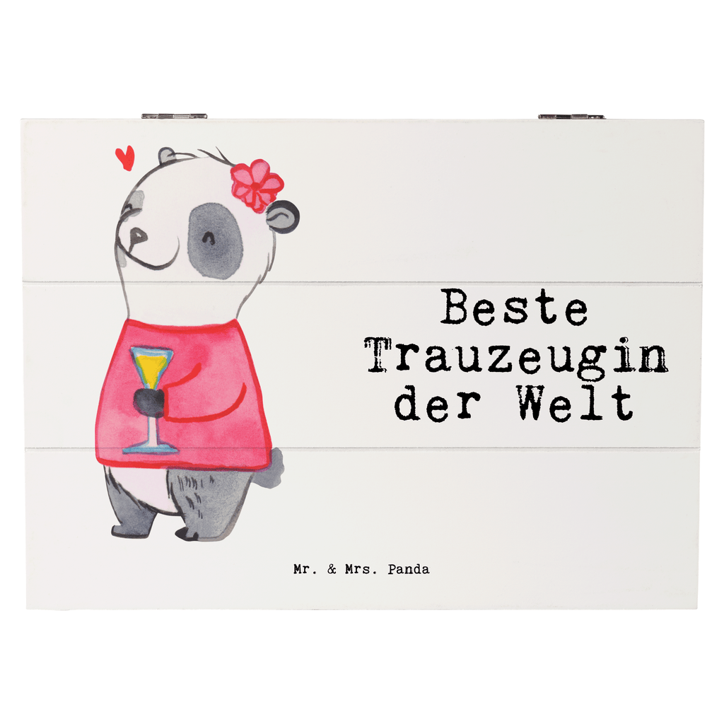 Holzkiste Panda Beste Trauzeugin der Welt Trauzeugin, Trauhzeugin, Freundin, Hochzeit, Heirat, JGA, Trauung, Kirche, Standesamt, Dankeschön, Standesamt, Braut Holzkiste, Kiste, Schatzkiste, Truhe, Schatulle, XXL,  Erinnerungsbox, Erinnerungskiste, Dekokiste, Aufbewahrungsbox  für, Dankeschön, Geschenk, Schenken, Geburtstag, Geburtstagsgeschenk, Geschenkidee, Danke, Bedanken, Mitbringsel, Freude machen, Geschenktipp