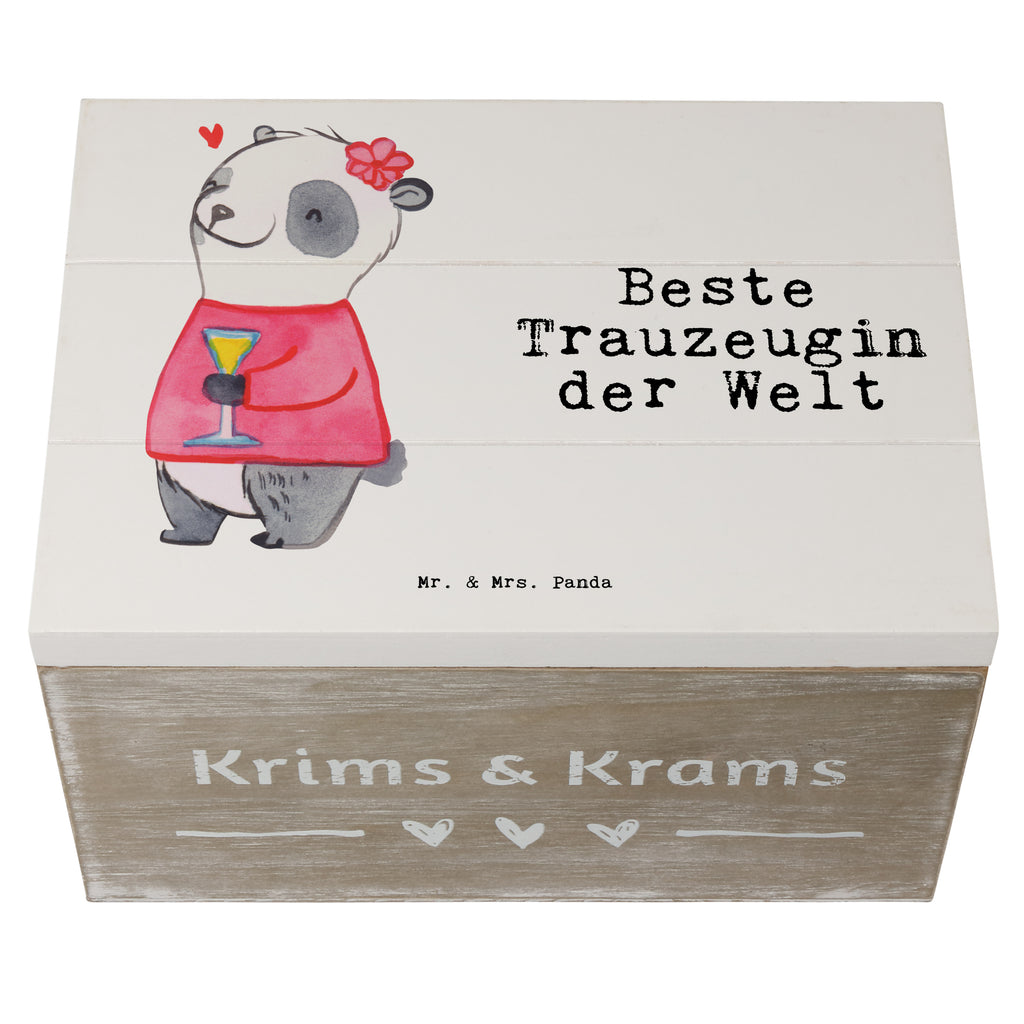 Holzkiste Panda Beste Trauzeugin der Welt Trauzeugin, Trauhzeugin, Freundin, Hochzeit, Heirat, JGA, Trauung, Kirche, Standesamt, Dankeschön, Standesamt, Braut Holzkiste, Kiste, Schatzkiste, Truhe, Schatulle, XXL,  Erinnerungsbox, Erinnerungskiste, Dekokiste, Aufbewahrungsbox  für, Dankeschön, Geschenk, Schenken, Geburtstag, Geburtstagsgeschenk, Geschenkidee, Danke, Bedanken, Mitbringsel, Freude machen, Geschenktipp