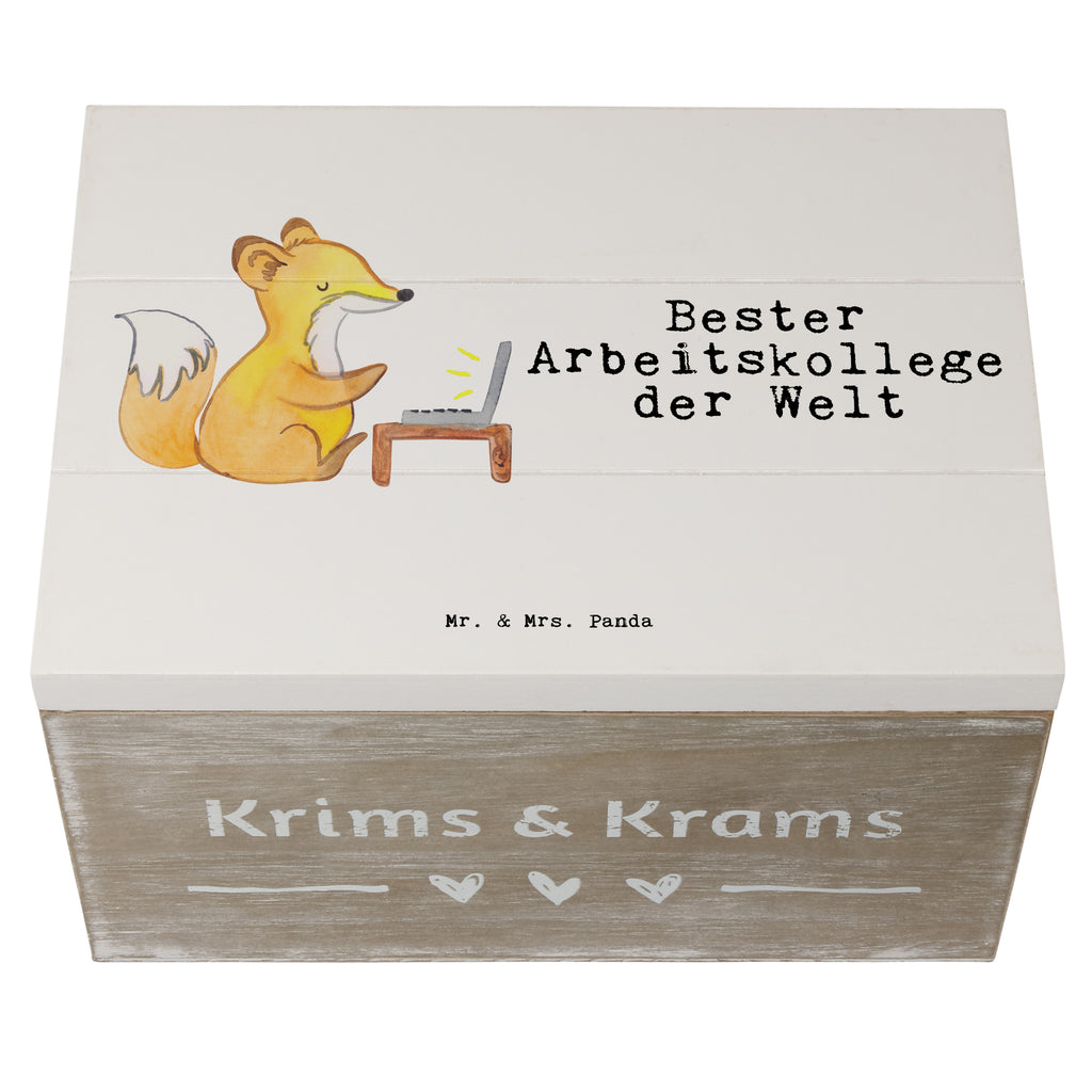 Holzkiste Fuchs Bester Arbeitskollege der Welt Arbeitskollege, Kollege, Büro, Abschiedsgeschenk, Ruhestand, Arbeit, Mitarbeiter, Berufsgenosse, Beruf, Dankeschön Holzkiste, Kiste, Schatzkiste, Truhe, Schatulle, XXL,  Erinnerungsbox, Erinnerungskiste, Dekokiste, Aufbewahrungsbox  für, Dankeschön, Geschenk, Schenken, Geburtstag, Geburtstagsgeschenk, Geschenkidee, Danke, Bedanken, Mitbringsel, Freude machen, Geschenktipp