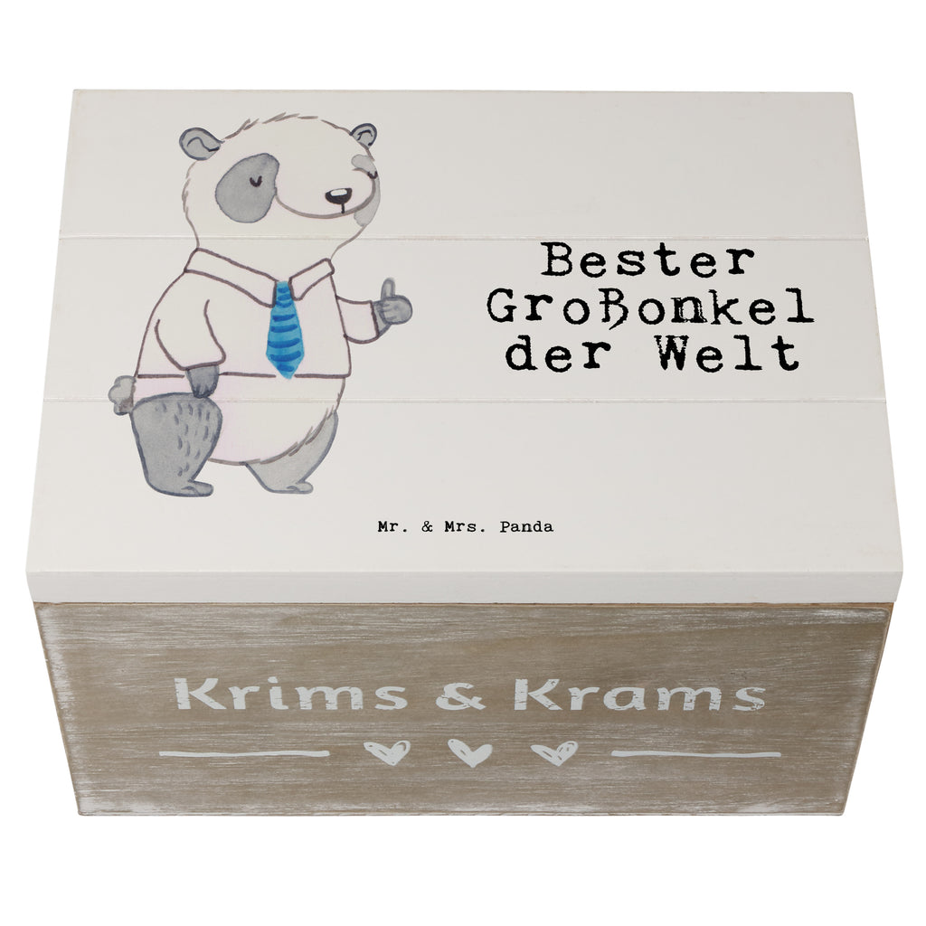 Holzkiste Panda Bester Großonkel der Welt Holzkiste, Kiste, Schatzkiste, Truhe, Schatulle, XXL, Erinnerungsbox, Erinnerungskiste, Dekokiste, Aufbewahrungsbox, für, Dankeschön, Geschenk, Schenken, Geburtstag, Geburtstagsgeschenk, Geschenkidee, Danke, Bedanken, Mitbringsel, Freude machen, Geschenktipp, Großonkel, Onkel