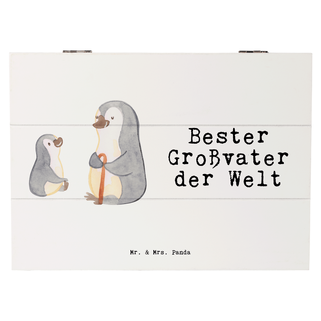 Holzkiste Pinguin Bester Großvater der Welt Großvater, Grossvater, Opa, Opi. Großpapa, Großeltern, enkel, Enkelin, Enkelkind, Geschenk, Geburtstag, Kleinigkeit, Oppa, Oppi, Bester, Mitbringsel Holzkiste, Kiste, Schatzkiste, Truhe, Schatulle, XXL,  Erinnerungsbox, Erinnerungskiste, Dekokiste, Aufbewahrungsbox  für, Dankeschön, Geschenk, Schenken, Geburtstag, Geburtstagsgeschenk, Geschenkidee, Danke, Bedanken, Mitbringsel, Freude machen, Geschenktipp