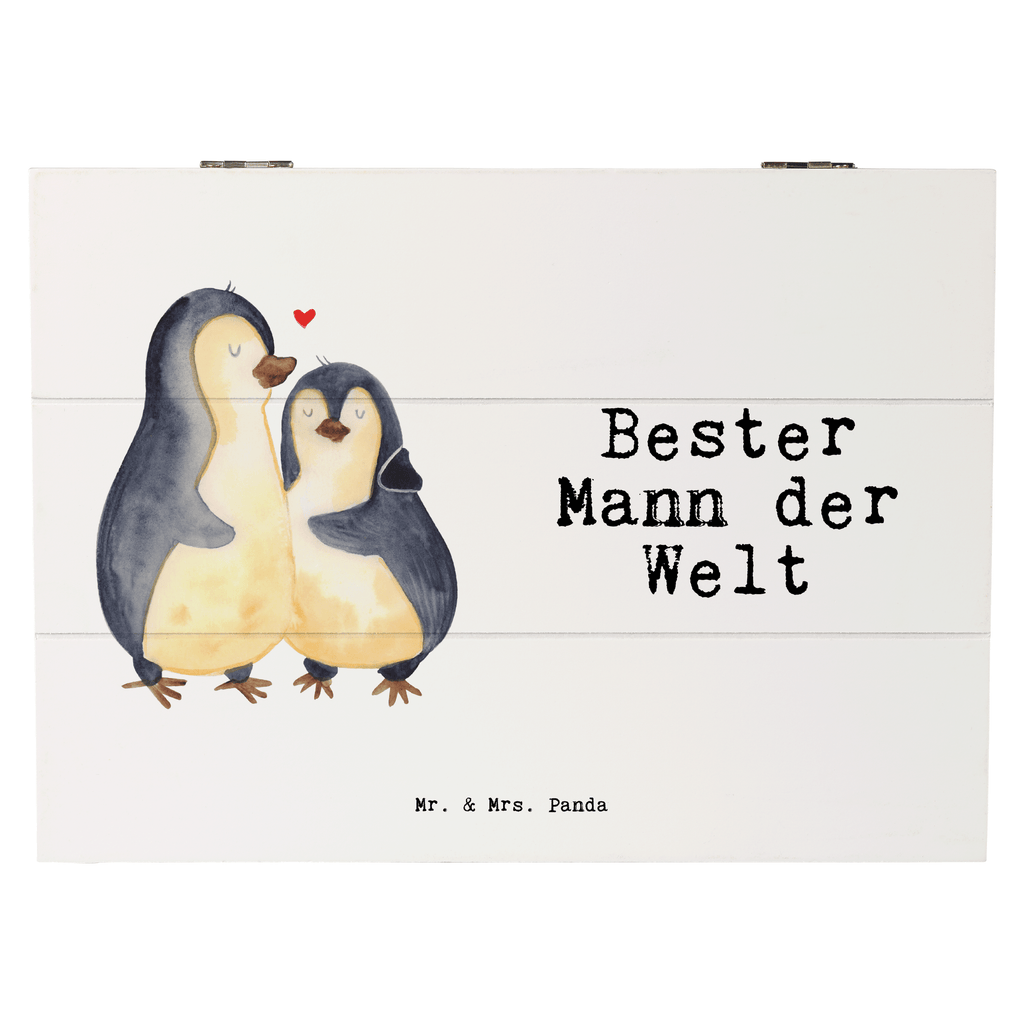 Holzkiste Pinguin Bester Mann der Welt Ehemann, Beste, Mann, Partner, Freund, Traummann, Liebling, Ehepartner, Ehe, Gatte, Lebensgefährte, Bräutigam, Kleinigkeit Holzkiste, Kiste, Schatzkiste, Truhe, Schatulle, XXL,  Erinnerungsbox, Erinnerungskiste, Dekokiste, Aufbewahrungsbox  für, Dankeschön, Geschenk, Schenken, Geburtstag, Geburtstagsgeschenk, Geschenkidee, Danke, Bedanken, Mitbringsel, Freude machen, Geschenktipp