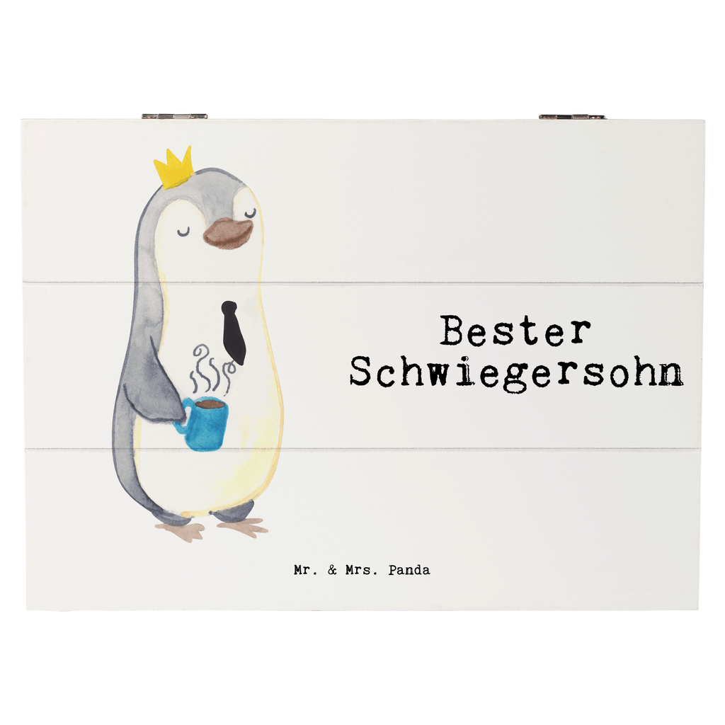 Holzkiste Pinguin Bester Schwiegersohn Schwiegersohn, Tochter, Ehefrau des Sohns, Frau, angeheiratet, Hochzeit, Heirat, Dankeschön Holzkiste, Kiste, Schatzkiste, Truhe, Schatulle, XXL,  Erinnerungsbox, Erinnerungskiste, Dekokiste, Aufbewahrungsbox  für, Dankeschön, Geschenk, Schenken, Geburtstag, Geburtstagsgeschenk, Geschenkidee, Danke, Bedanken, Mitbringsel, Freude machen, Geschenktipp