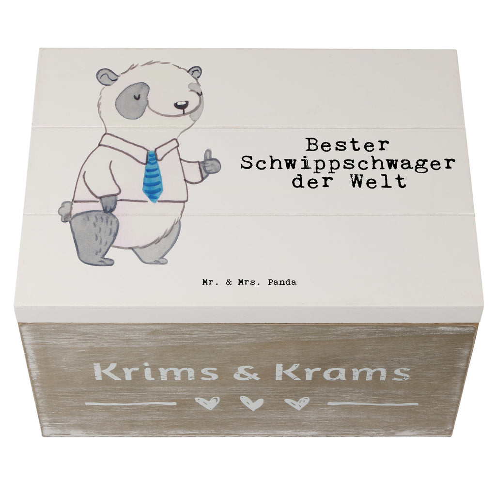 Holzkiste Panda Bester Schwippschwager der Welt Holzkiste, Kiste, Schatzkiste, Truhe, Schatulle, XXL, Erinnerungsbox, Erinnerungskiste, Dekokiste, Aufbewahrungsbox, für, Dankeschön, Geschenk, Schenken, Geburtstag, Geburtstagsgeschenk, Geschenkidee, Danke, Bedanken, Mitbringsel, Freude machen, Geschenktipp, Schwippschwager, Schwibschwager, Schwipschwager, Schwager, Schwager des Ehepartners, Familie, Verwandtschaft, angeheiratet