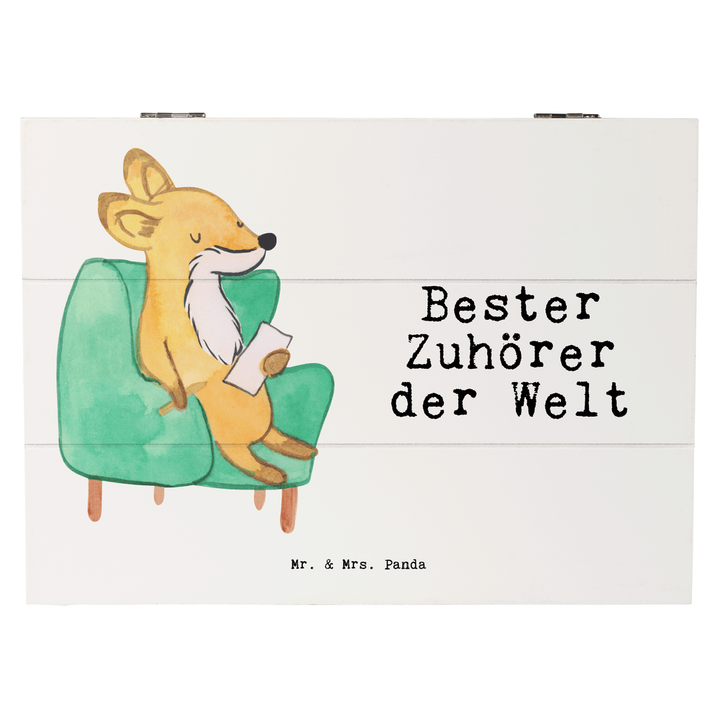 Holzkiste Fuchs Bester Zuhörer der Welt Zuhörer, Freund, Freundin, offenes Ohr, Danke, Dankeschön, Hilfsbereit, Hilfe  Holzkiste, Kiste, Schatzkiste, Truhe, Schatulle, XXL,  Erinnerungsbox, Erinnerungskiste, Dekokiste, Aufbewahrungsbox  für, Dankeschön, Geschenk, Schenken, Geburtstag, Geburtstagsgeschenk, Geschenkidee, Danke, Bedanken, Mitbringsel, Freude machen, Geschenktipp