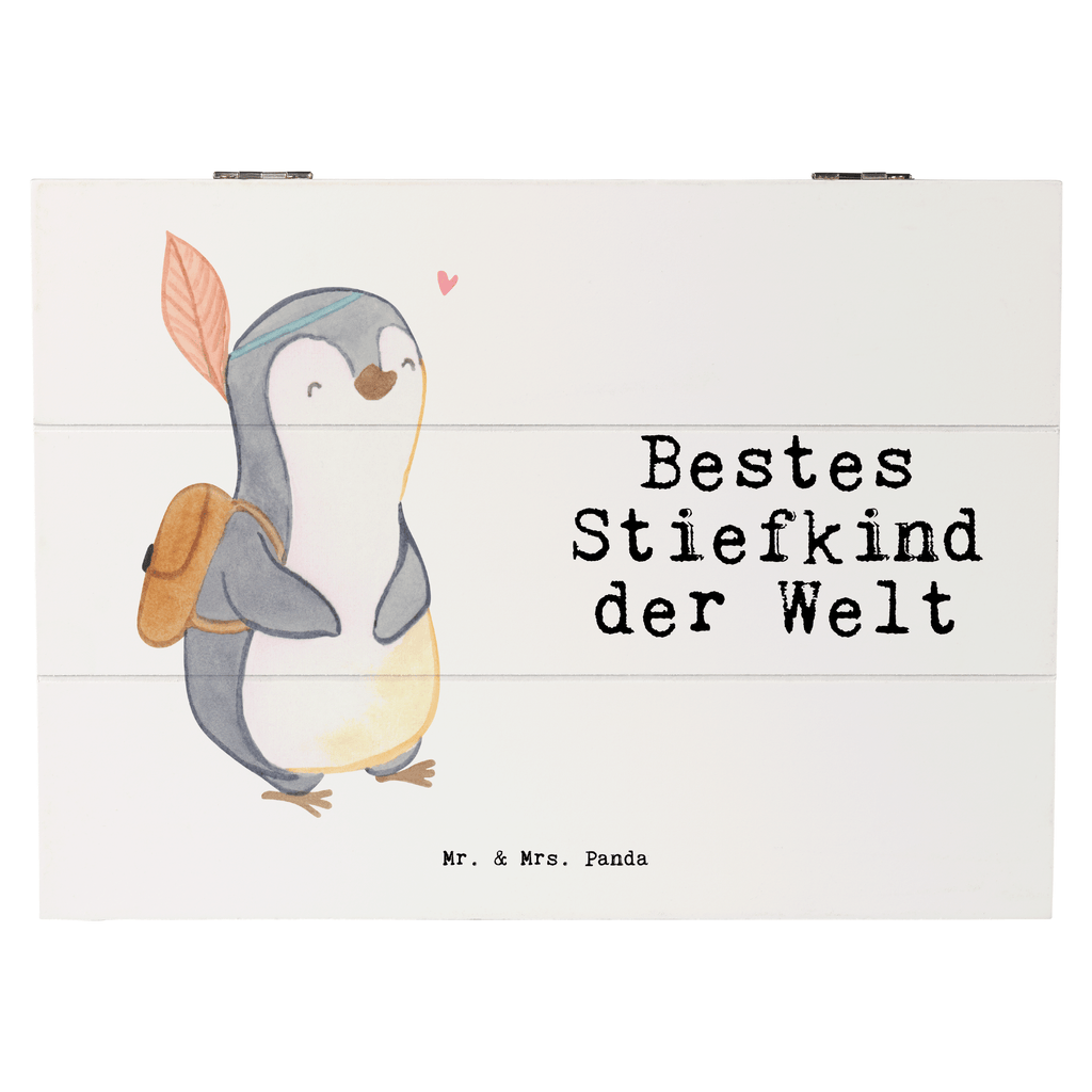 Holzkiste Pinguin Bestes Stiefkind der Welt Stiefkind, angeheiratet, Kinder, Kind, Kid, Kids, Kiddy, Bestes, Tochter, Sohn, Nachwuchs, Geburt, Geburtstag, Liebling, Taufe,  Holzkiste, Kiste, Schatzkiste, Truhe, Schatulle, XXL,  Erinnerungsbox, Erinnerungskiste, Dekokiste, Aufbewahrungsbox  für, Dankeschön, Geschenk, Schenken, Geburtstag, Geburtstagsgeschenk, Geschenkidee, Danke, Bedanken, Mitbringsel, Freude machen, Geschenktipp