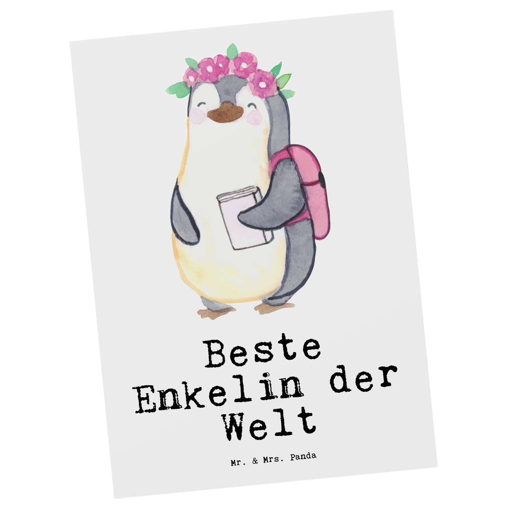 Postkarte Pinguin Beste Enkelin der Welt Geschenkkarte, Grußkarte, Karte, Einladung, Ansichtskarte, Geburtstagskarte, Einladungskarte, Dankeskarte, für, Dankeschön, Geschenk, Schenken, Geburtstag, Geburtstagsgeschenk, Geschenkidee, Danke, Bedanken, Mitbringsel, Freude machen, Geschenktipp, Enkelin, Enkelkind, Enkeltochter, Oma, Opa, Kind von Tochter, Kind von Sohn, Großtochter, Taufe