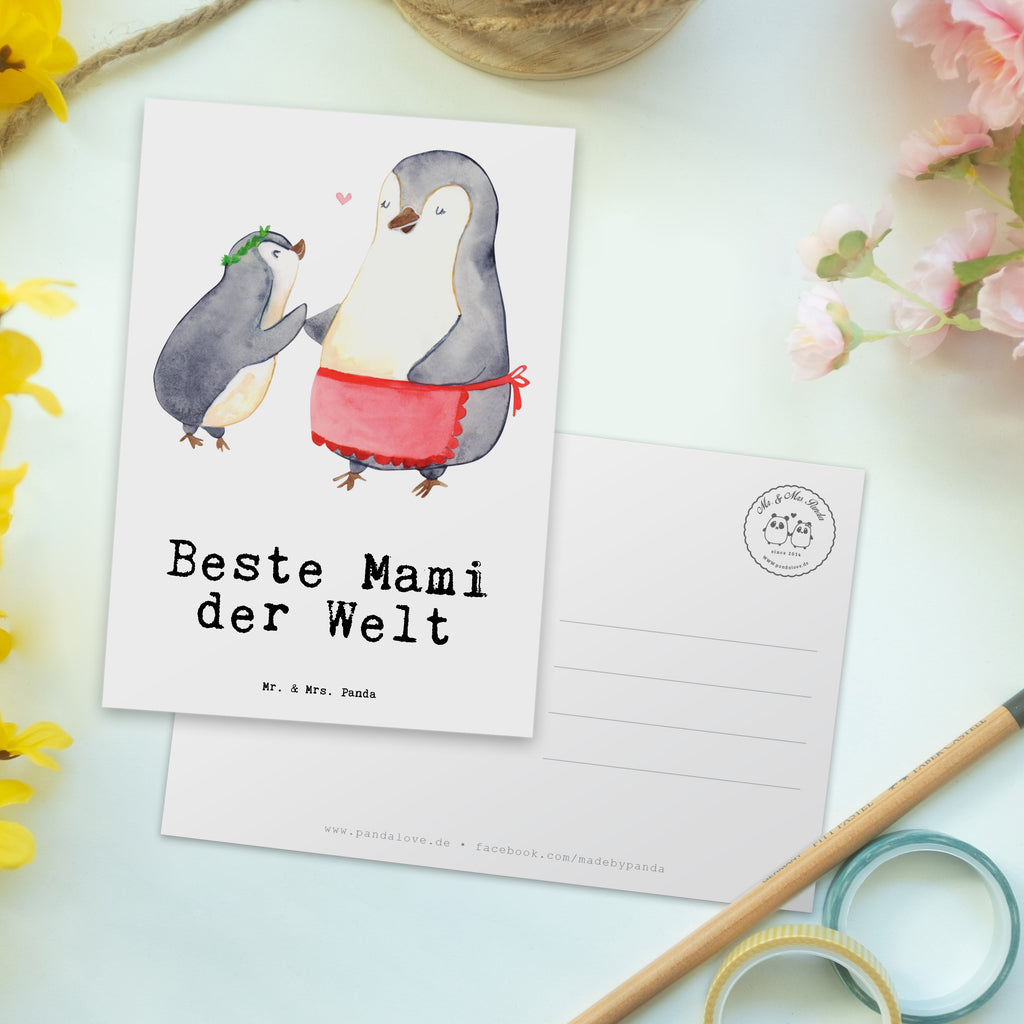Postkarte Pinguin Beste Mami der Welt Geschenkkarte, Grußkarte, Karte, Einladung, Ansichtskarte, Geburtstagskarte, Einladungskarte, Dankeskarte, für, Dankeschön, Geschenk, Schenken, Geburtstag, Geburtstagsgeschenk, Geschenkidee, Danke, Bedanken, Mitbringsel, Freude machen, Geschenktipp, Mama, Mami, Mutter, Muttertag, Mutti, Ma, Tochter, Sohn, Beste Mama, Beste, Supermama