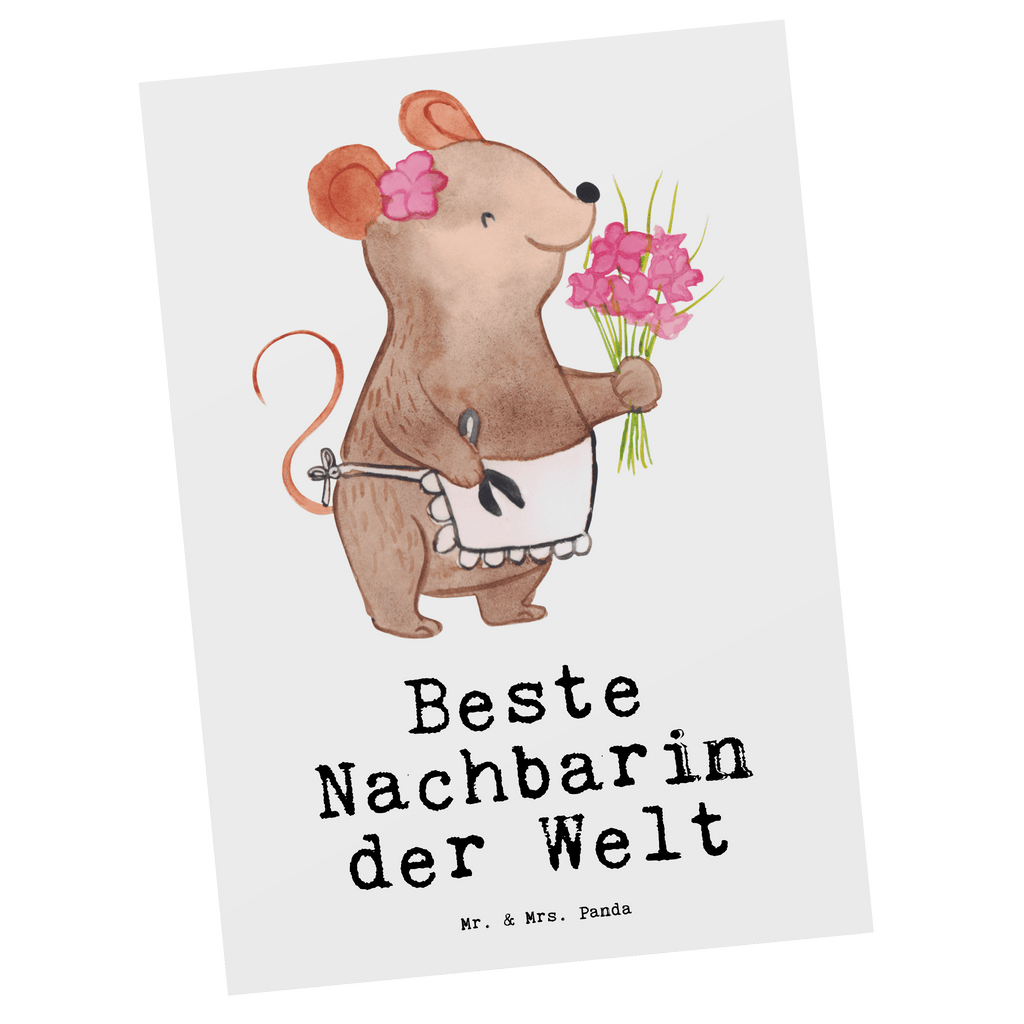 Postkarte Maus Beste Nachbarin der Welt Geschenkkarte, Grußkarte, Karte, Einladung, Ansichtskarte, Geburtstagskarte, Einladungskarte, Dankeskarte, für, Dankeschön, Geschenk, Schenken, Geburtstag, Geburtstagsgeschenk, Geschenkidee, Danke, Bedanken, Mitbringsel, Freude machen, Geschenktipp, Nachbarin, Nachbarn, Nachbarschaft, Freundin, Angrenzer, Anwohnerin, Bewohnerin, Freundschaft