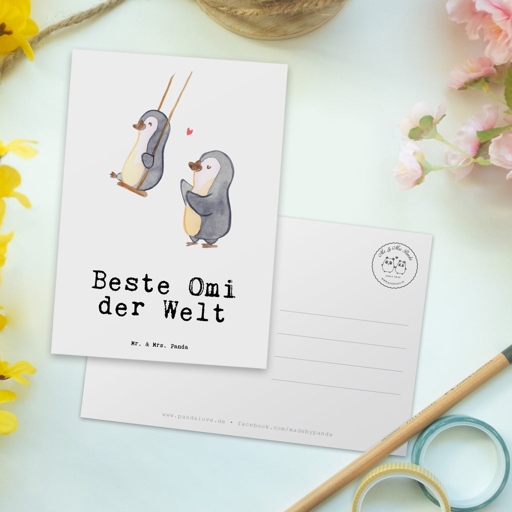 Postkarte Pinguin Beste Omi der Welt Geschenkkarte, Grußkarte, Karte, Einladung, Ansichtskarte, Geburtstagskarte, Einladungskarte, Dankeskarte, für, Dankeschön, Geschenk, Schenken, Geburtstag, Geburtstagsgeschenk, Geschenkidee, Danke, Bedanken, Mitbringsel, Freude machen, Geschenktipp, Großmutter, Oma, Omi, Großpapa, Großmama, Enkel, Enkelin, Enkelkind, Kleinigkeit, Ommi, Omma, Bester