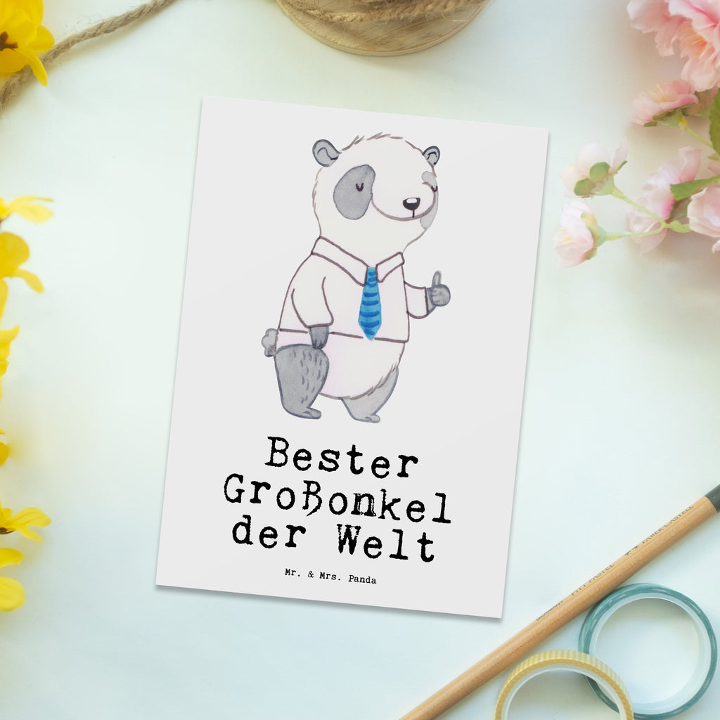 Postkarte Panda Bester Großonkel der Welt Geschenkkarte, Grußkarte, Karte, Einladung, Ansichtskarte, Geburtstagskarte, Einladungskarte, Dankeskarte, für, Dankeschön, Geschenk, Schenken, Geburtstag, Geburtstagsgeschenk, Geschenkidee, Danke, Bedanken, Mitbringsel, Freude machen, Geschenktipp, Großonkel, Onkel