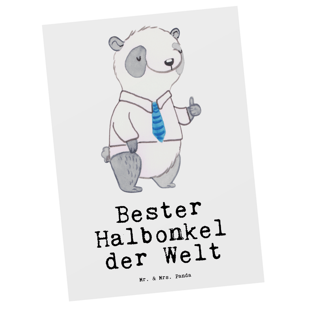 Postkarte Panda Bester Halbonkel der Welt Geschenkkarte, Grußkarte, Karte, Einladung, Ansichtskarte, Geburtstagskarte, Einladungskarte, für, Dankeschön, Geschenk, Schenken, Geburtstag, Geburtstagsgeschenk, Geschenkidee, Danke, Bedanken, Mitbringsel, Freude machen, Geschenktipp, Onkel, bester Onkel, Halbonkel, Stiefonkel, Stief, Stiefgeschwister, Familie, Kleinigkeit