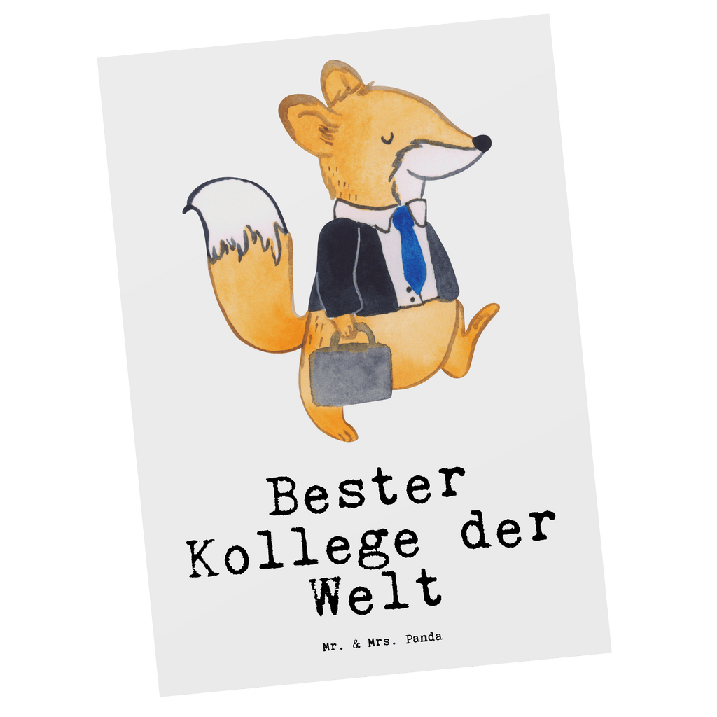 Postkarte Fuchs Bester Kollege der Welt Geschenkkarte, Grußkarte, Karte, Einladung, Ansichtskarte, Geburtstagskarte, Einladungskarte, Dankeskarte, für, Dankeschön, Geschenk, Schenken, Geburtstag, Geburtstagsgeschenk, Geschenkidee, Danke, Bedanken, Mitbringsel, Freude machen, Geschenktipp, Arbeitskollege, Kollege, Büro, Abschiedsgeschenk, Ruhestand, Arbeit, Mitarbeiter, Berufsgenosse, Beruf