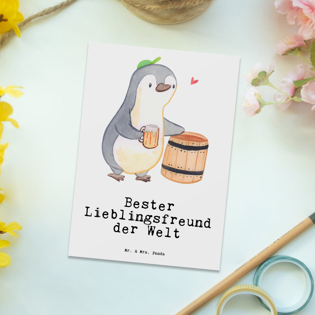 Postkarte Pinguin Bester Lieblingsfreund der Welt Geschenkkarte, Grußkarte, Karte, Einladung, Ansichtskarte, Geburtstagskarte, Einladungskarte, Dankeskarte, für, Dankeschön, Geschenk, Schenken, Geburtstag, Geburtstagsgeschenk, Geschenkidee, Danke, Bedanken, Mitbringsel, Freude machen, Geschenktipp, Lieblingsfreund, Freund, Partner, Lieblingsmensch, Lieblings Mensch, Liebling, Bae, bester Freund, Liebe, Herz, Love