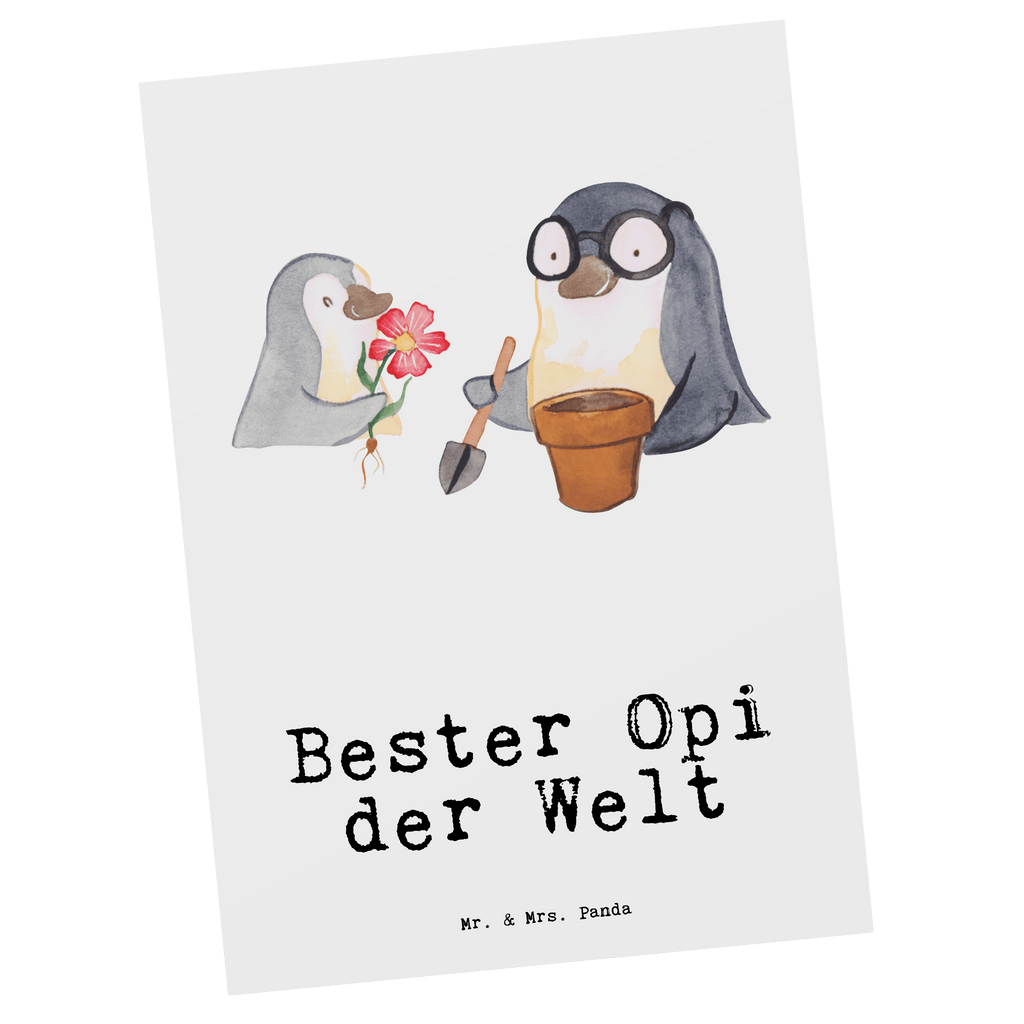 Postkarte Pinguin Bester Opi der Welt Geschenkkarte, Grußkarte, Karte, Einladung, Ansichtskarte, Geburtstagskarte, Einladungskarte, Dankeskarte, für, Dankeschön, Geschenk, Schenken, Geburtstag, Geburtstagsgeschenk, Geschenkidee, Danke, Bedanken, Mitbringsel, Freude machen, Geschenktipp, Großvater, Grossvater, Opa, Opi. Großpapa, Großeltern, Nichte, Neffe, Kleinigkeit, Oppa, Oppi, Bester