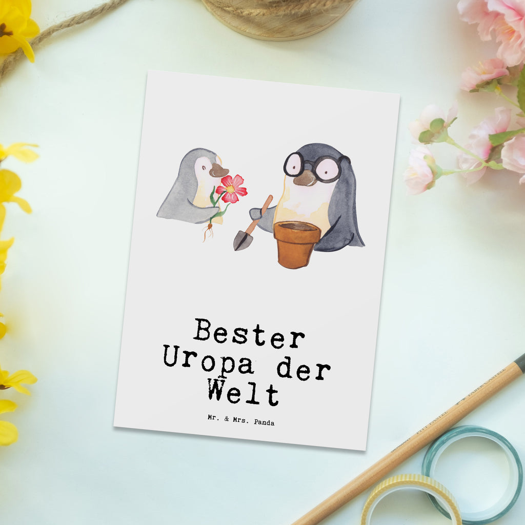 Postkarte Pinguin Bester Uropa der Welt Geschenkkarte, Grußkarte, Karte, Einladung, Ansichtskarte, Geburtstagskarte, Einladungskarte, für, Dankeschön, Geschenk, Schenken, Geburtstag, Geburtstagsgeschenk, Geschenkidee, Danke, Bedanken, Mitbringsel, Freude machen, Geschenktipp, Uropa, Uhropa, Ur Opa, Urgroßeltern, Grossvater, Großvater, Opa, Opi. Großpapa, Großeltern, Enkel, Enkelin, Enkelkind, Kleinigkeit, Oppa, Oppi, Bester, Uropa Mitbringsel