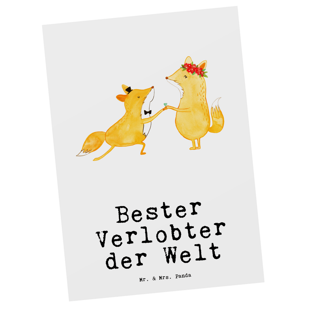 Postkarte Fuchs Bester Verlobter der Welt Geschenkkarte, Grußkarte, Karte, Einladung, Ansichtskarte, Geburtstagskarte, Einladungskarte, für, Dankeschön, Geschenk, Schenken, Geburtstag, Geburtstagsgeschenk, Geschenkidee, Danke, Bedanken, Mitbringsel, Freude machen, Geschenktipp, Verlobter, Verloben, Verlobung, Traummann, Mann, Freund, Ehemann, Zukünftiger, Hochzeit, Ehe