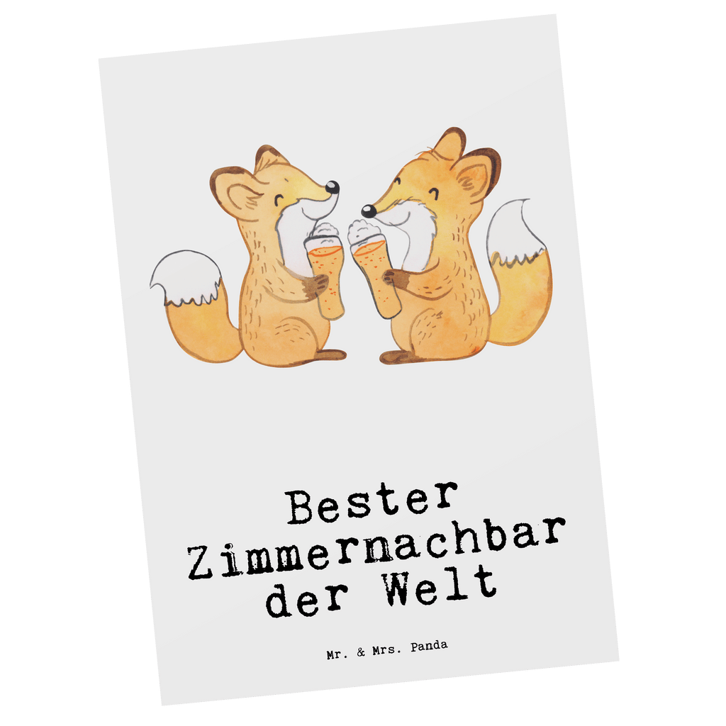 Postkarte Fuchs Bester Zimmernachbar der Welt Geschenkkarte, Grußkarte, Karte, Einladung, Ansichtskarte, Geburtstagskarte, Einladungskarte, Dankeskarte, für, Dankeschön, Geschenk, Schenken, Geburtstag, Geburtstagsgeschenk, Geschenkidee, Danke, Bedanken, Mitbringsel, Freude machen, Geschenktipp, Zimmernachbar, Zimmernachbarn, Zimmer, Krankenhaus, Patient, Kollegin, Wohnheim, Nachbar, WG, Studentenwohnheim