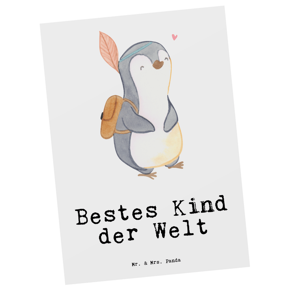 Postkarte Pinguin Bestes Kind der Welt Geschenkkarte, Grußkarte, Karte, Einladung, Ansichtskarte, Geburtstagskarte, Einladungskarte, Dankeskarte, für, Dankeschön, Geschenk, Schenken, Geburtstag, Geburtstagsgeschenk, Geschenkidee, Danke, Bedanken, Mitbringsel, Freude machen, Geschenktipp, Kinder, Kind, Kid, Kids, Kiddy, Bestes, Tochter, Sohn, Nachwuchs, Geburt, Liebling, Taufe