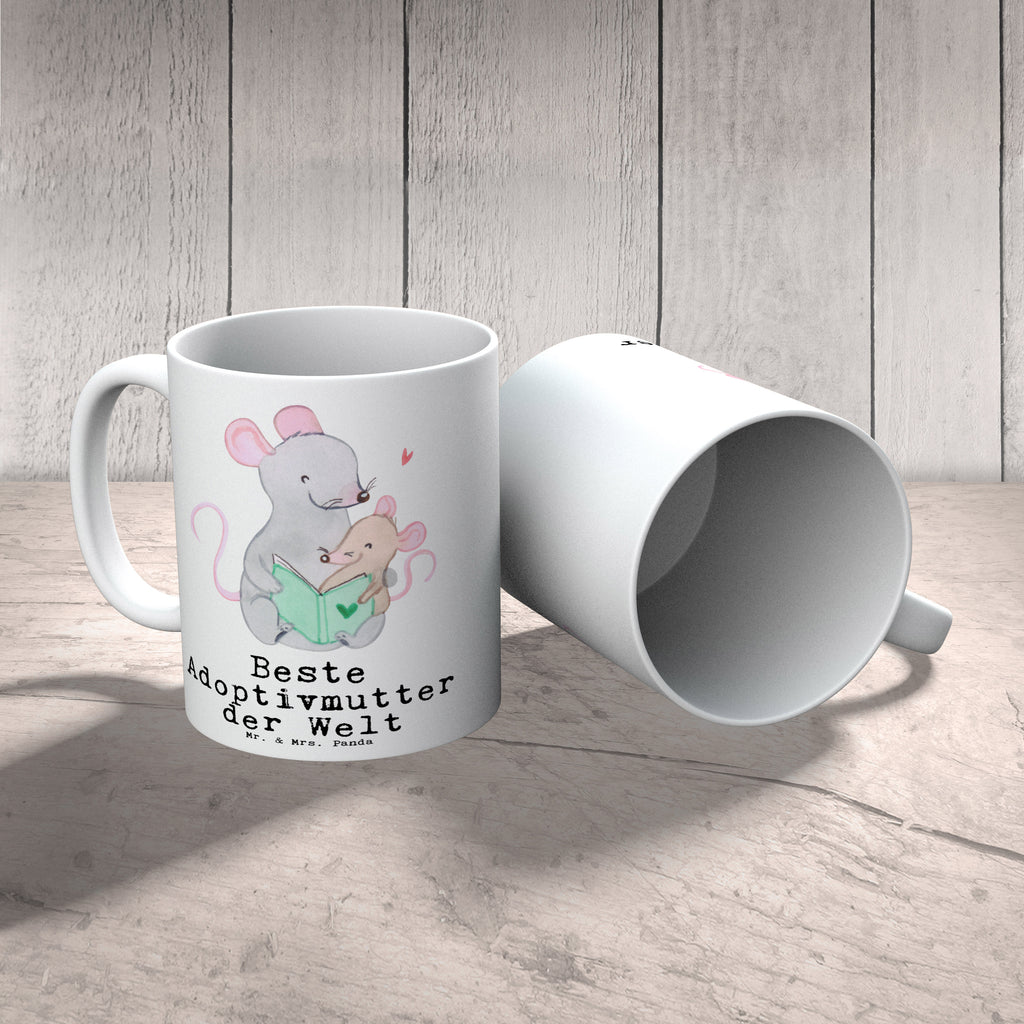 Tasse Maus Beste Adoptivmutter der Welt Becher, Kaffeetasse, Kaffeebecher, Tee, Frühstück, Büro, für, Dankeschön, Geschenk, Schenken, Geburtstag, Geburtstagsgeschenk, Geschenkidee, Danke, Bedanken, Mitbringsel, Freude machen, Geschenktipp, Adoptivmutter, Adoptivmama, adoptiert, Mama, Mami, Mutter, Muttertag, Mutti, Ma, Tochter, Sohn, Beste Mama, Beste, Supermama