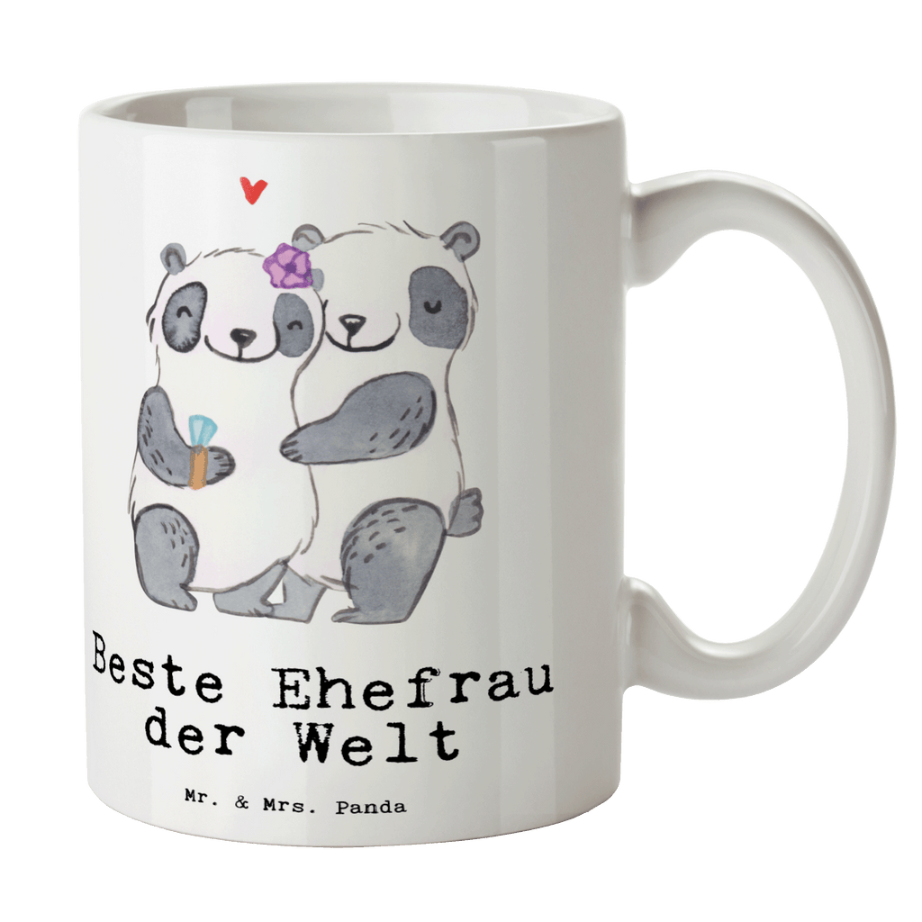 Tasse Panda Beste Ehefrau der Welt Becher, Kaffeetasse, Kaffeebecher, Tee, Frühstück, Büro, für, Dankeschön, Geschenk, Schenken, Geburtstag, Geburtstagsgeschenk, Geschenkidee, Danke, Bedanken, Mitbringsel, Freude machen, Geschenktipp, Ehefrau, Beste, Frau, Partnerin, Freundin, Traumfrau, Hochzeit, Liebling, Ehepartner, Ehe, Gattin, Lebensgefährtin, Braut, Kleinigkeit
