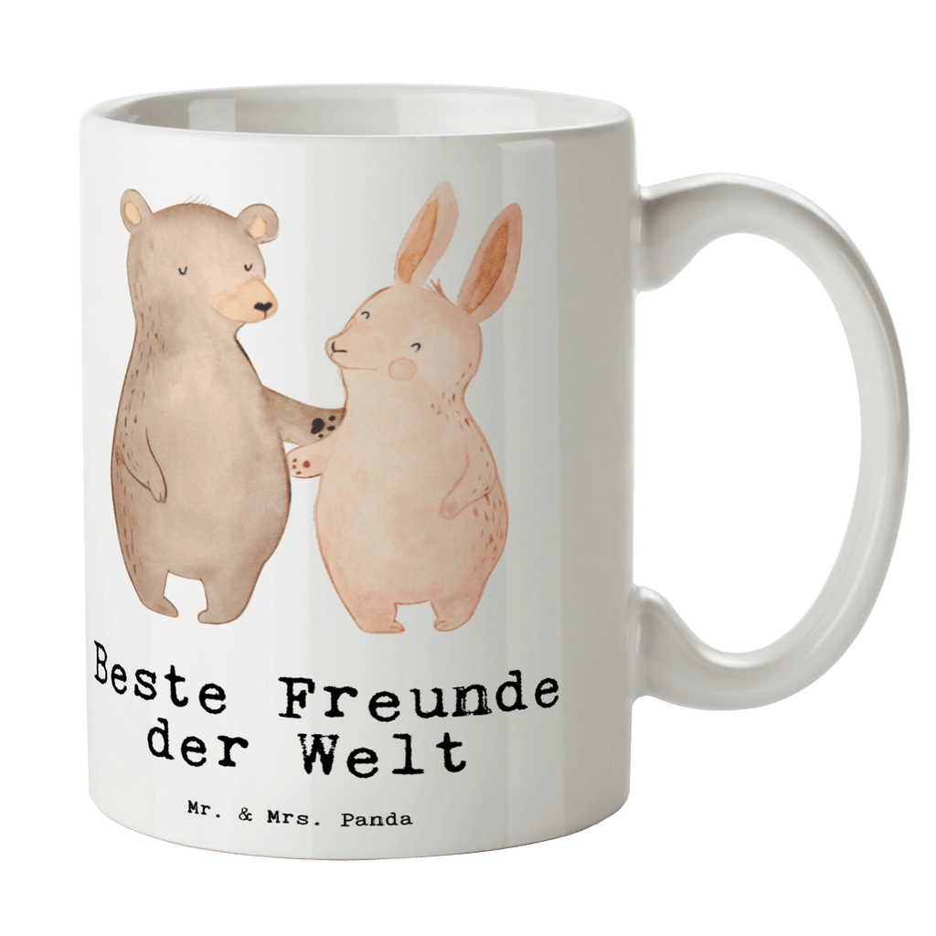 Tasse Hase Beste Freunde der Welt Becher, Kaffeetasse, Kaffeebecher, Tee, Frühstück, Büro, für, Dankeschön, Geschenk, Schenken, Geburtstag, Geburtstagsgeschenk, Geschenkidee, Danke, Bedanken, Mitbringsel, Freude machen, Geschenktipp, Freunde, best friends, Freundschaft, Freundin, Freund, Clique, Kumpel, bae, bff