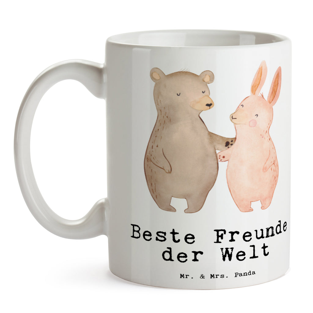 Tasse Hase Beste Freunde der Welt Becher, Kaffeetasse, Kaffeebecher, Tee, Frühstück, Büro, für, Dankeschön, Geschenk, Schenken, Geburtstag, Geburtstagsgeschenk, Geschenkidee, Danke, Bedanken, Mitbringsel, Freude machen, Geschenktipp, Freunde, best friends, Freundschaft, Freundin, Freund, Clique, Kumpel, bae, bff