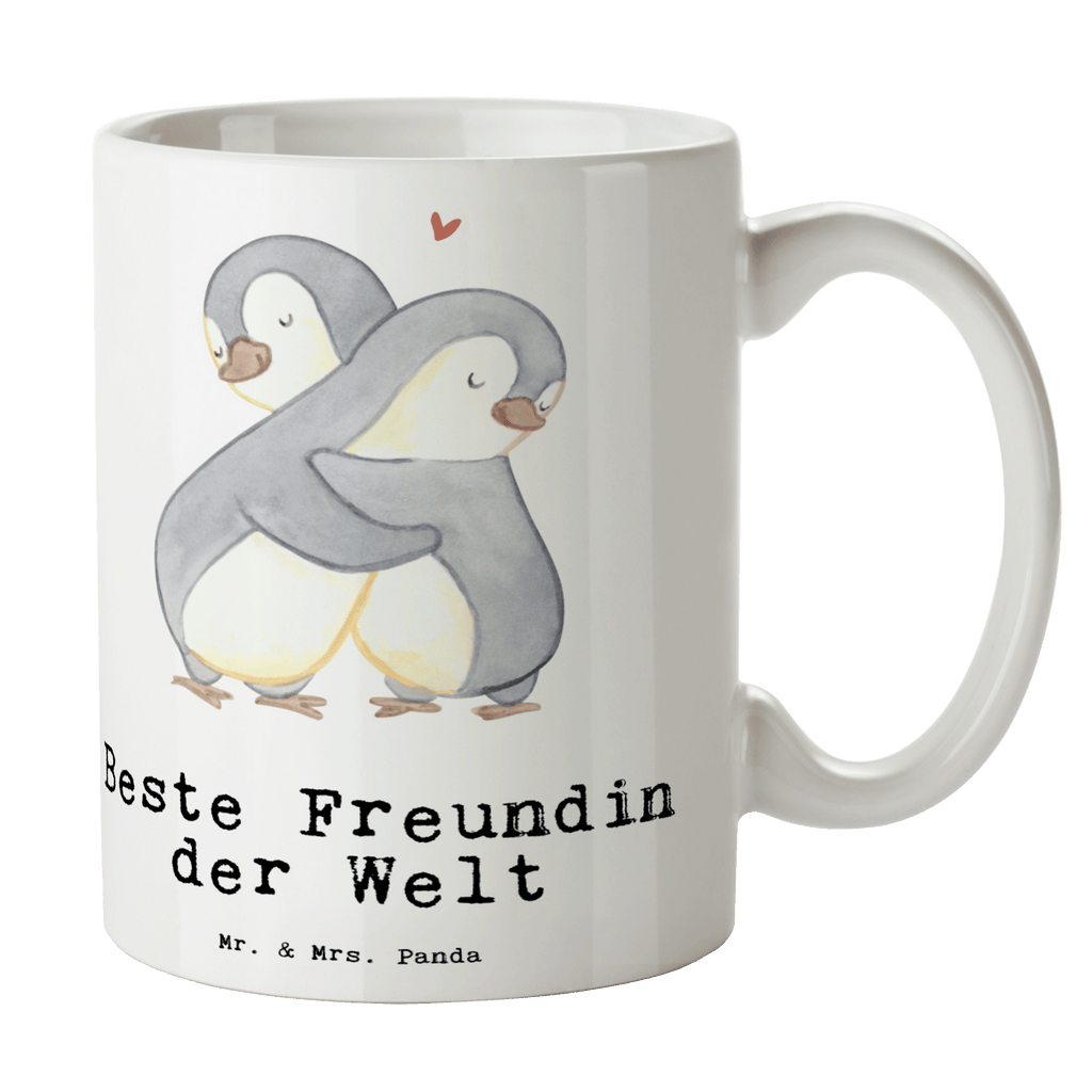 Tasse Pinguin Beste Freundin der Welt Becher, Kaffeetasse, Kaffeebecher, Tee, Frühstück, Büro, für, Dankeschön, Geschenk, Schenken, Geburtstag, Geburtstagsgeschenk, Geschenkidee, Danke, Bedanken, Mitbringsel, Freude machen, Geschenktipp, Freundin, beste Freundin, Ehefrau, Frau, bae, bff, Freundinnen, Jahrestag, Freundschaft. Liebste, beste, Spruch