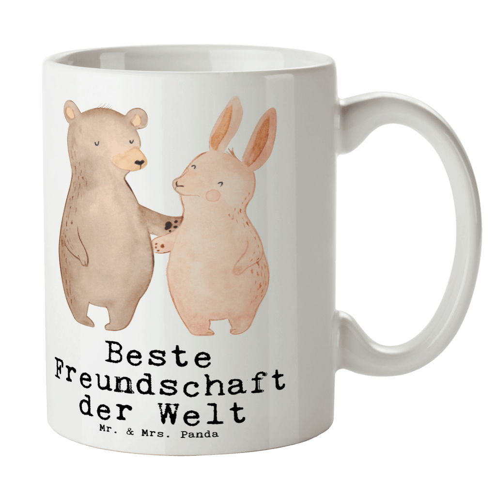 Tasse Hase Beste Freundschaft der Welt Becher, Kaffeetasse, Kaffeebecher, Tee, Frühstück, Büro, für, Dankeschön, Geschenk, Schenken, Geburtstag, Geburtstagsgeschenk, Geschenkidee, Danke, Bedanken, Mitbringsel, Freude machen, Geschenktipp, Freundschaft, Freunde, Freunde fürs Leben, best friends, Freundin, Freund, Clique, Kumpel, bae, bff