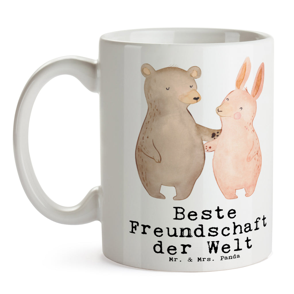 Tasse Hase Beste Freundschaft der Welt Becher, Kaffeetasse, Kaffeebecher, Tee, Frühstück, Büro, für, Dankeschön, Geschenk, Schenken, Geburtstag, Geburtstagsgeschenk, Geschenkidee, Danke, Bedanken, Mitbringsel, Freude machen, Geschenktipp, Freundschaft, Freunde, Freunde fürs Leben, best friends, Freundin, Freund, Clique, Kumpel, bae, bff