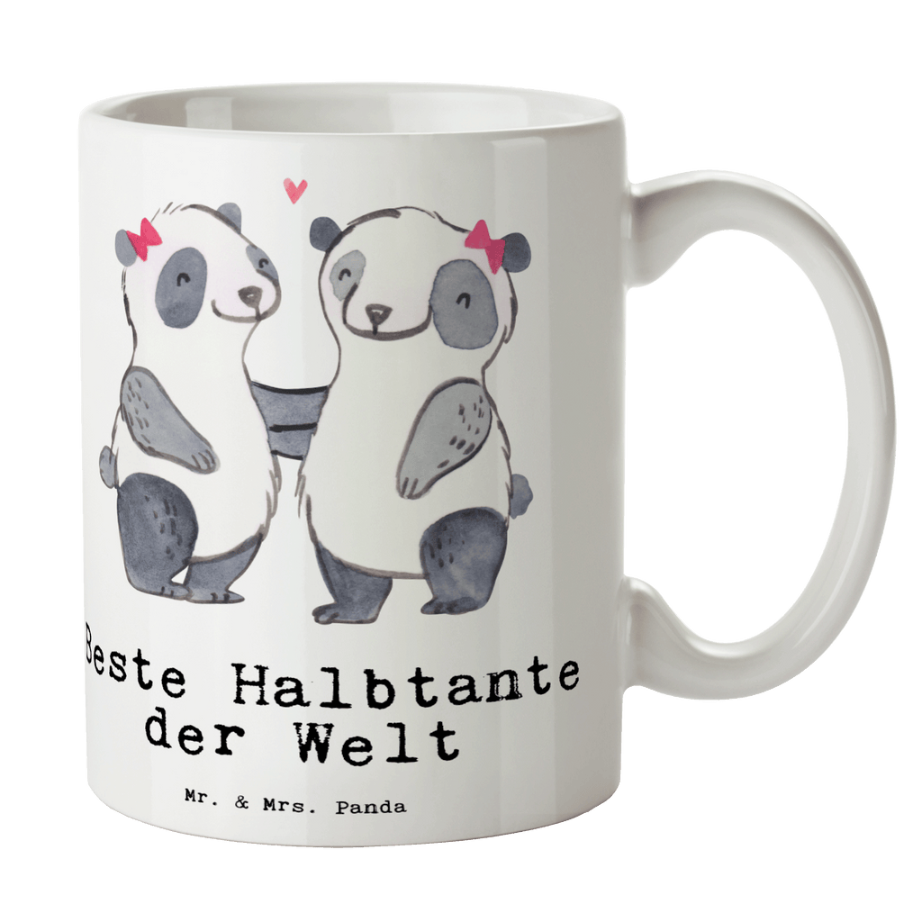 Tasse Panda Beste Halbtante der Welt Becher, Kaffeetasse, Kaffeebecher, Tee, Frühstück, Büro, für, Dankeschön, Geschenk, Schenken, Geburtstag, Geburtstagsgeschenk, Geschenkidee, Danke, Bedanken, Mitbringsel, Freude machen, Geschenktipp, Halbtante, Tante, beste Tante, Stieftante, Stief, Stiefgeschwister, Familie, Kleinigkeit