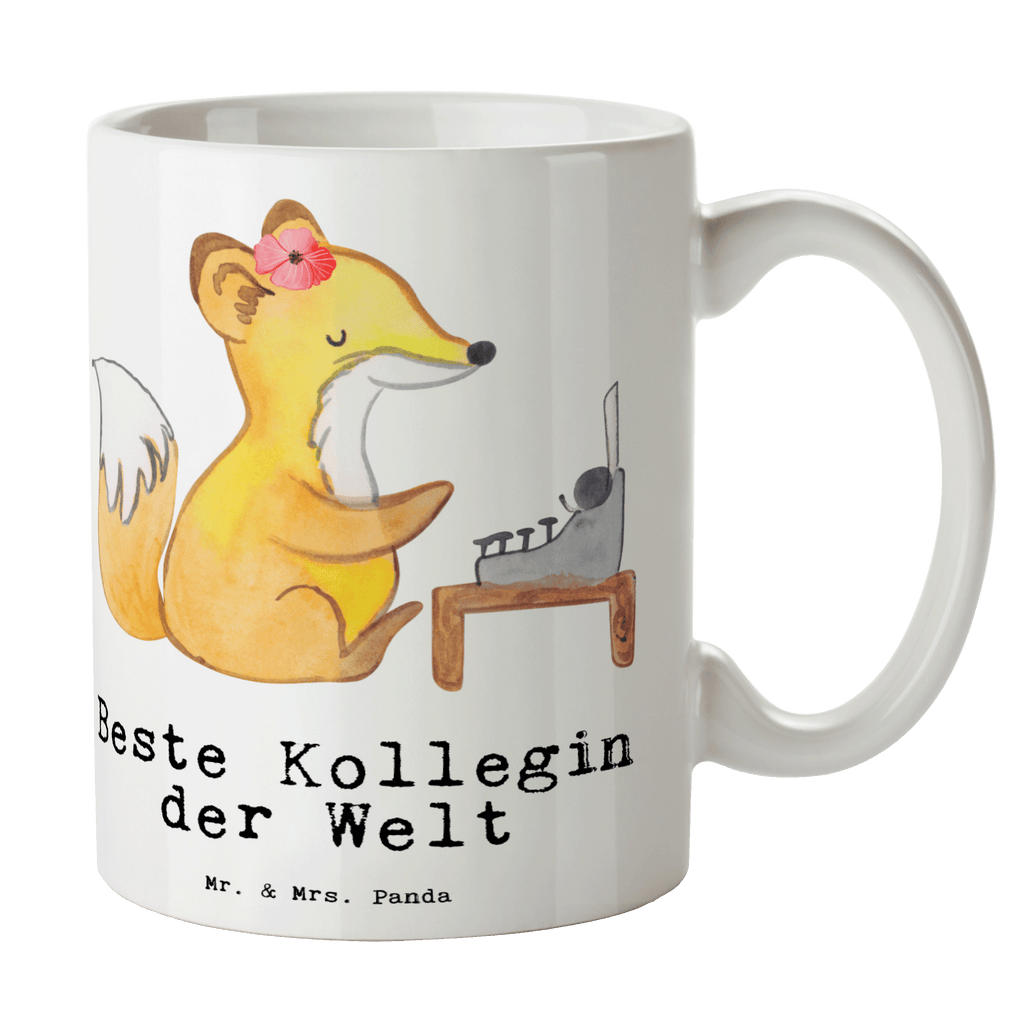 Tasse Fuchs Beste Kollegin der Welt Becher, Kaffeetasse, Kaffeebecher, Tee, Frühstück, Büro, für, Dankeschön, Geschenk, Schenken, Geburtstag, Geburtstagsgeschenk, Geschenkidee, Danke, Bedanken, Mitbringsel, Freude machen, Geschenktipp, Arbeitskollegin, Kollegin, Freundin, Abschiedsgeschenk, Ruhestand, Arbeit, Mitarbeiterin, Berufsgenossin, Beruf