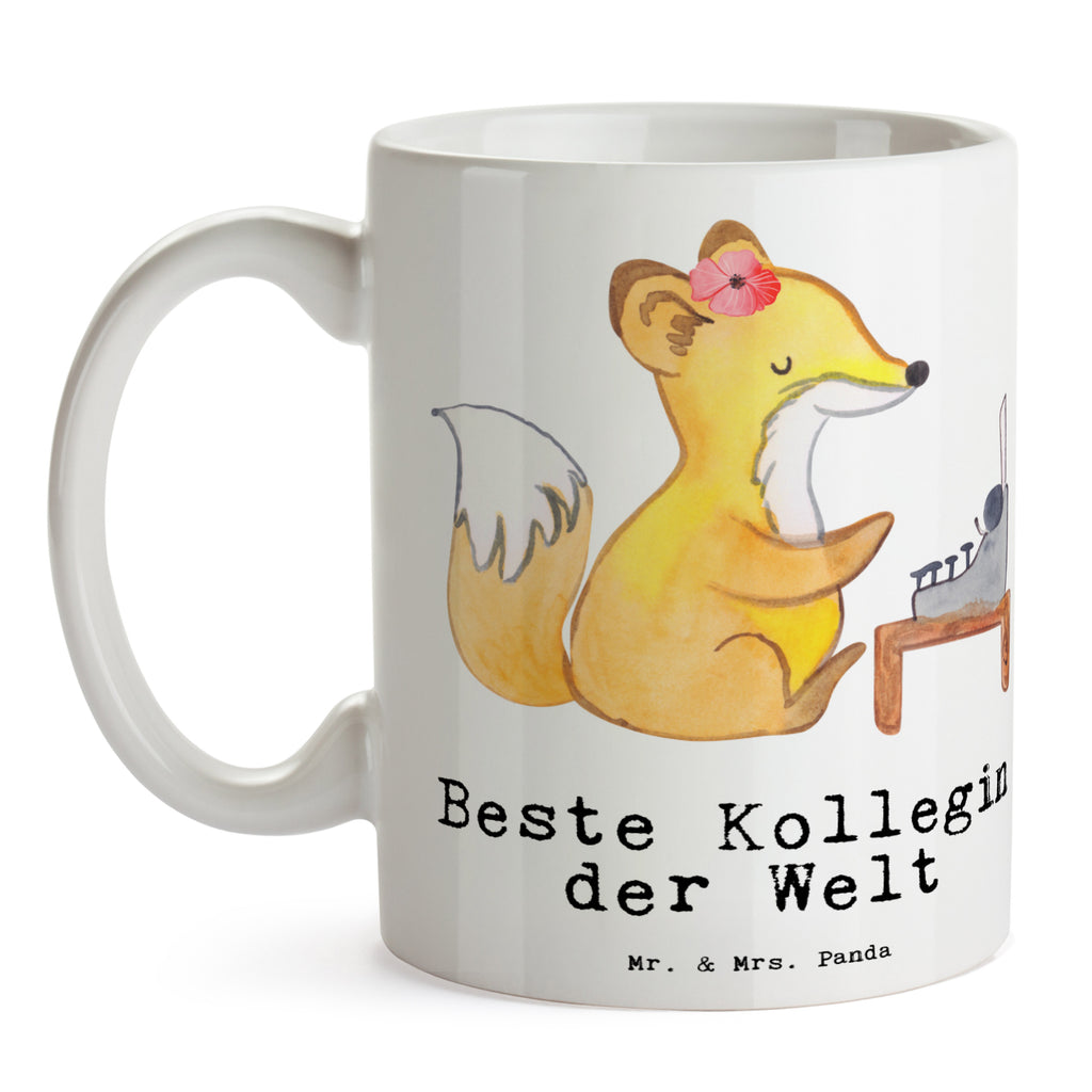 Tasse Fuchs Beste Kollegin der Welt Becher, Kaffeetasse, Kaffeebecher, Tee, Frühstück, Büro, für, Dankeschön, Geschenk, Schenken, Geburtstag, Geburtstagsgeschenk, Geschenkidee, Danke, Bedanken, Mitbringsel, Freude machen, Geschenktipp, Arbeitskollegin, Kollegin, Freundin, Abschiedsgeschenk, Ruhestand, Arbeit, Mitarbeiterin, Berufsgenossin, Beruf